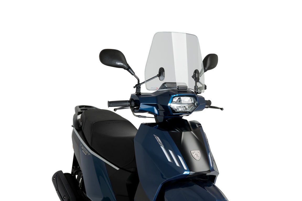 Puig Trafic Screen | Light Smoke | Peugeot Tweet 125 Active/GT 2023>Current-M21701H-Screens-Pyramid Motorcycle Accessories