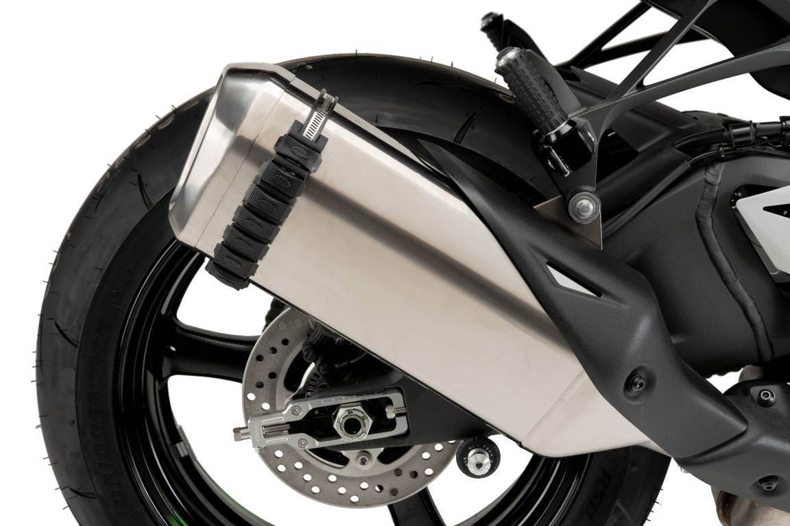 Puig Universal Exhaust Protector | Black-Crash Protection-Pyramid Motorcycle Accessories