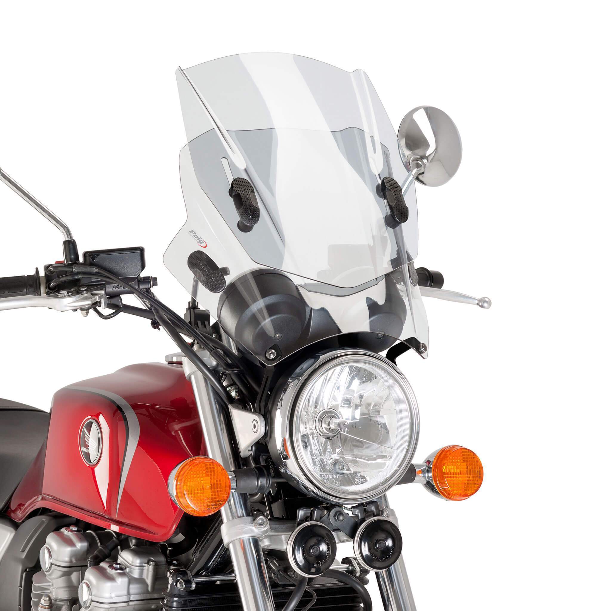 Puig Up & Down Screen | Clear | Triumph Bonneville T100 2005>2019-Screens-Pyramid Motorcycle Accessories