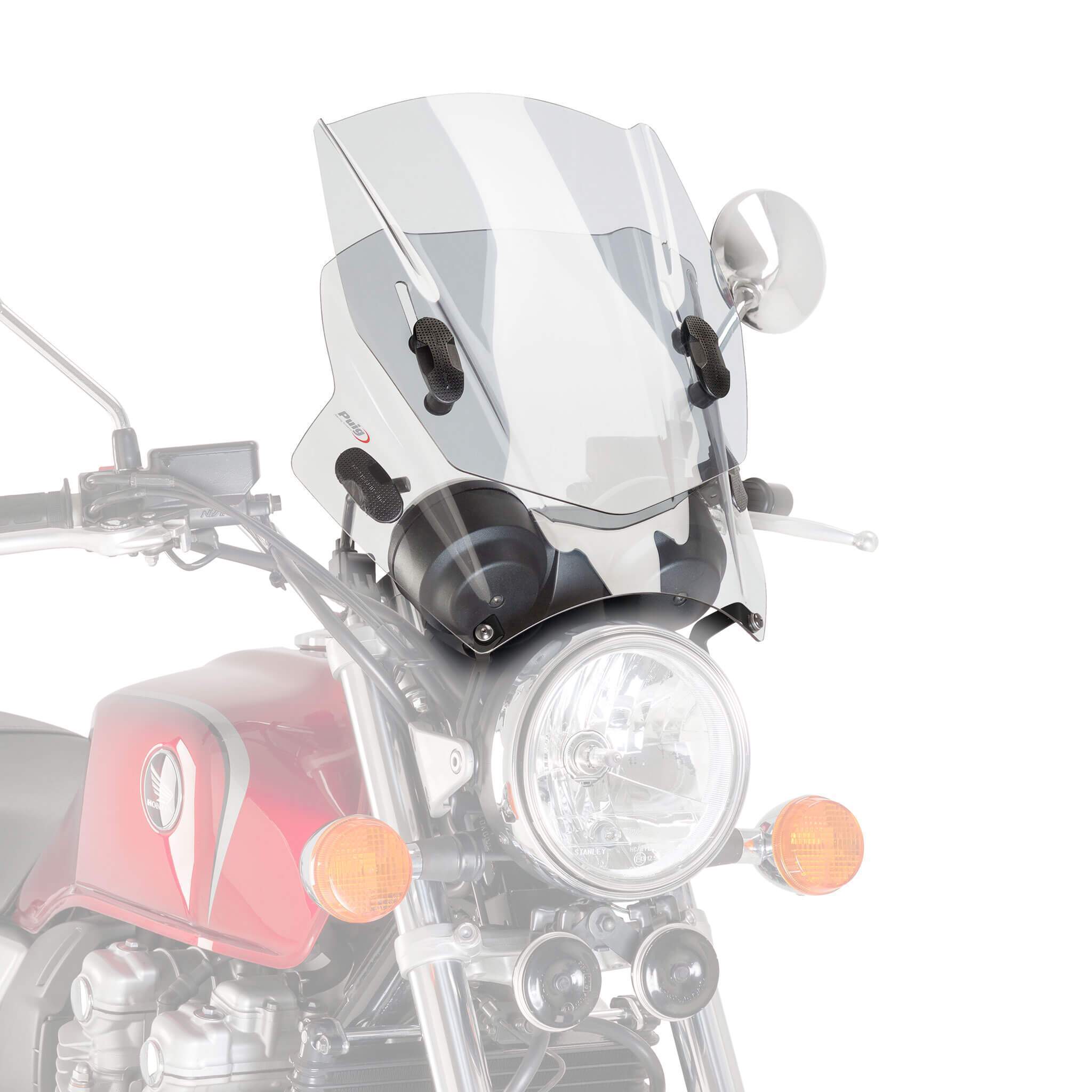 Puig Up & Down Screen | Clear | Triumph Bonneville T100 2005>2019-Screens-Pyramid Motorcycle Accessories