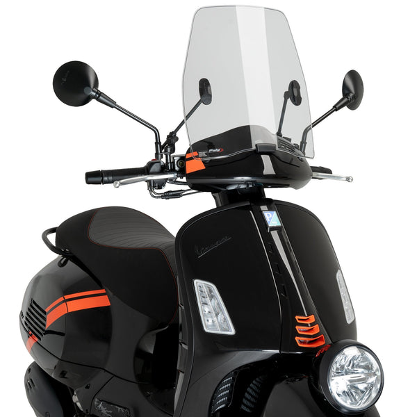Vespa VESPA250 300 スクリーン ScooterWest.com - OEM SMALL VESPA FLYSCREEN WINDSHIELD - GTS
