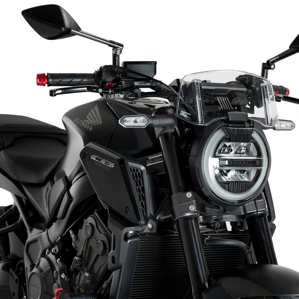 HONDA CB650R スクリーン Puig スモーク 2024 Honda CB650R Neo Sports Cafe PUIG Semi-Fairing Windscreen