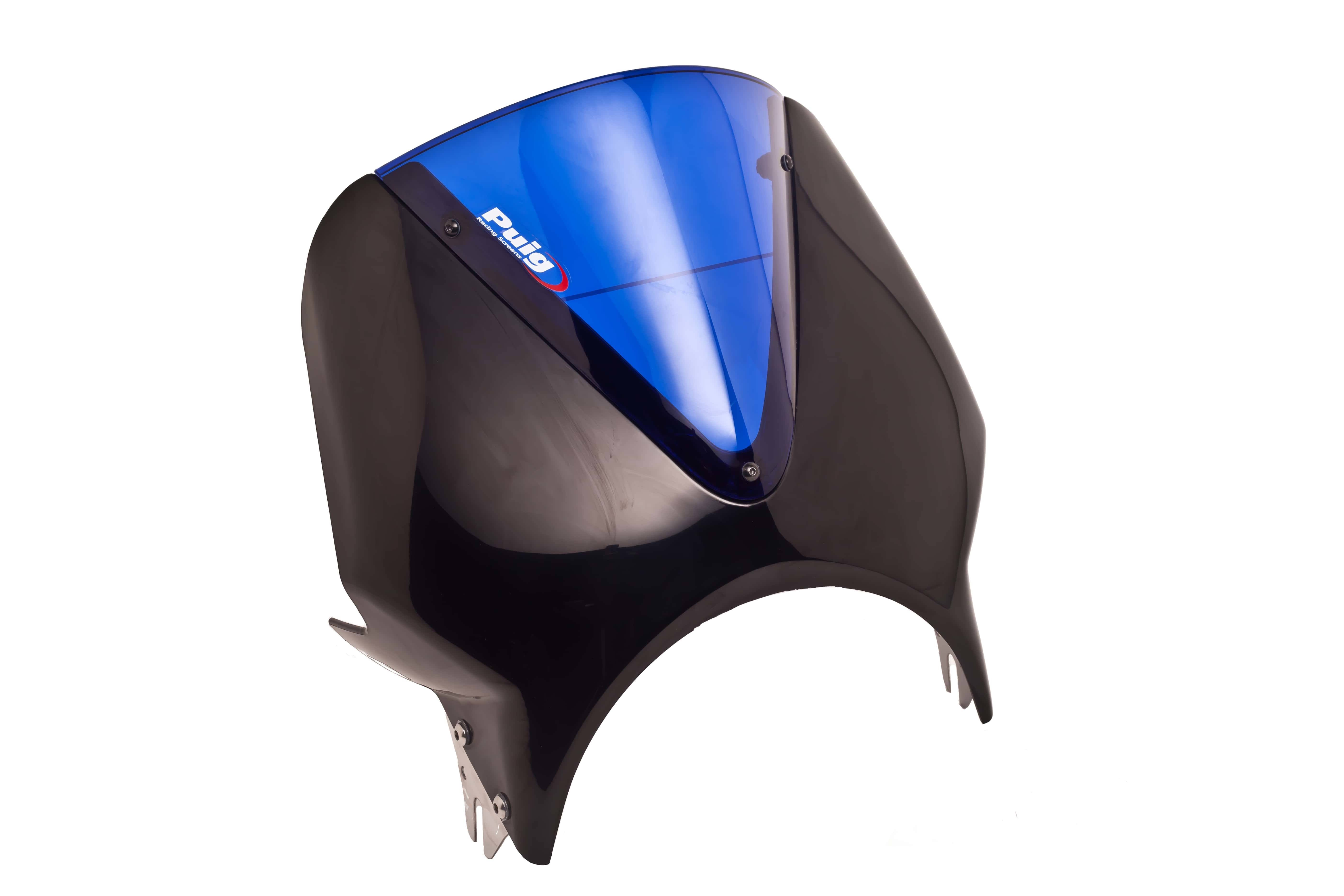 Puig Vision Screen | Black Fairing/Blue Screen | Kawasaki ER-5 1997>2006-Screens-Pyramid Motorcycle Accessories