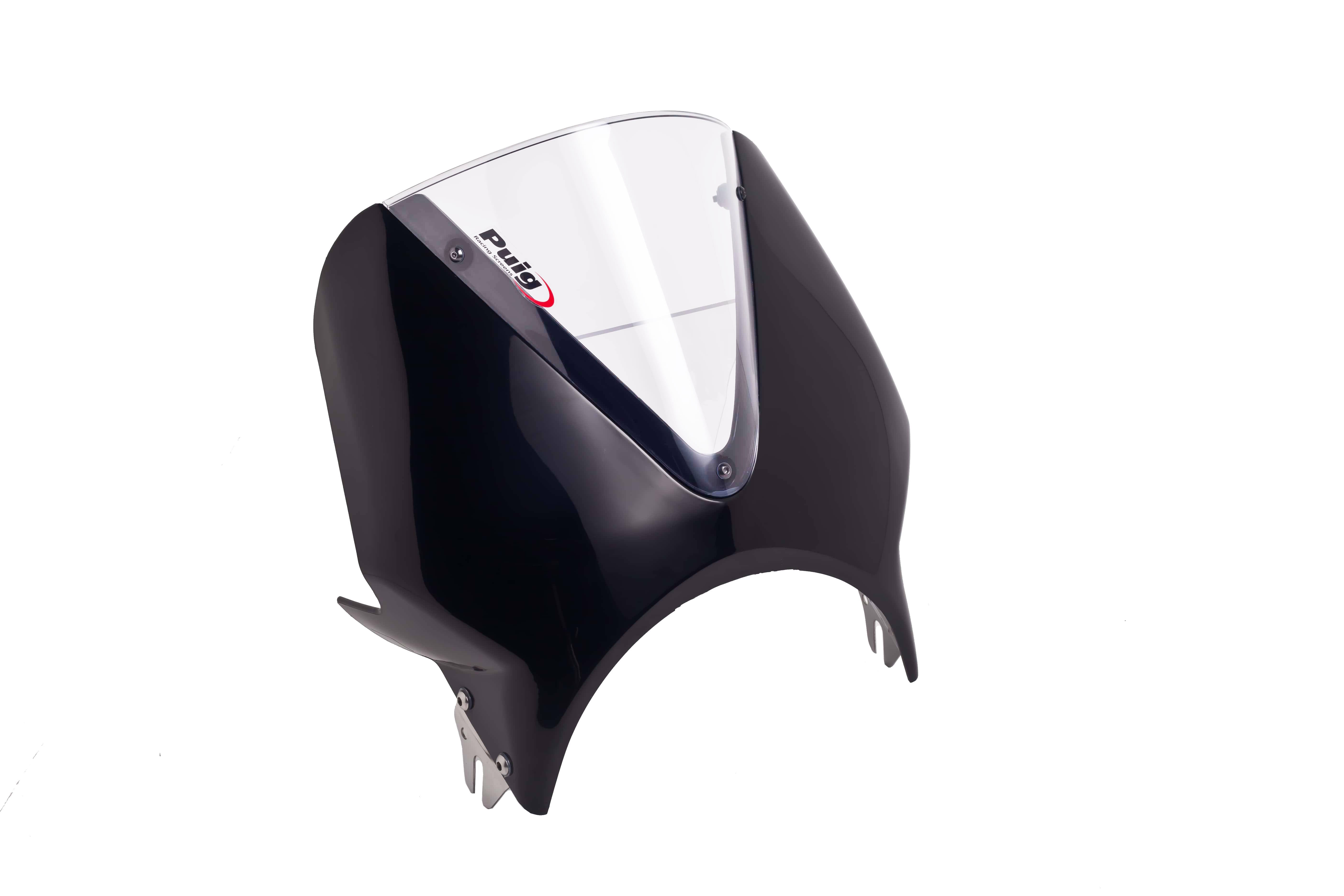 Puig Vision Screen | Black Fairing/Clear Screen | Triumph Speed Twin 1200 2019>Current-Screens-Pyramid Motorcycle Accessories