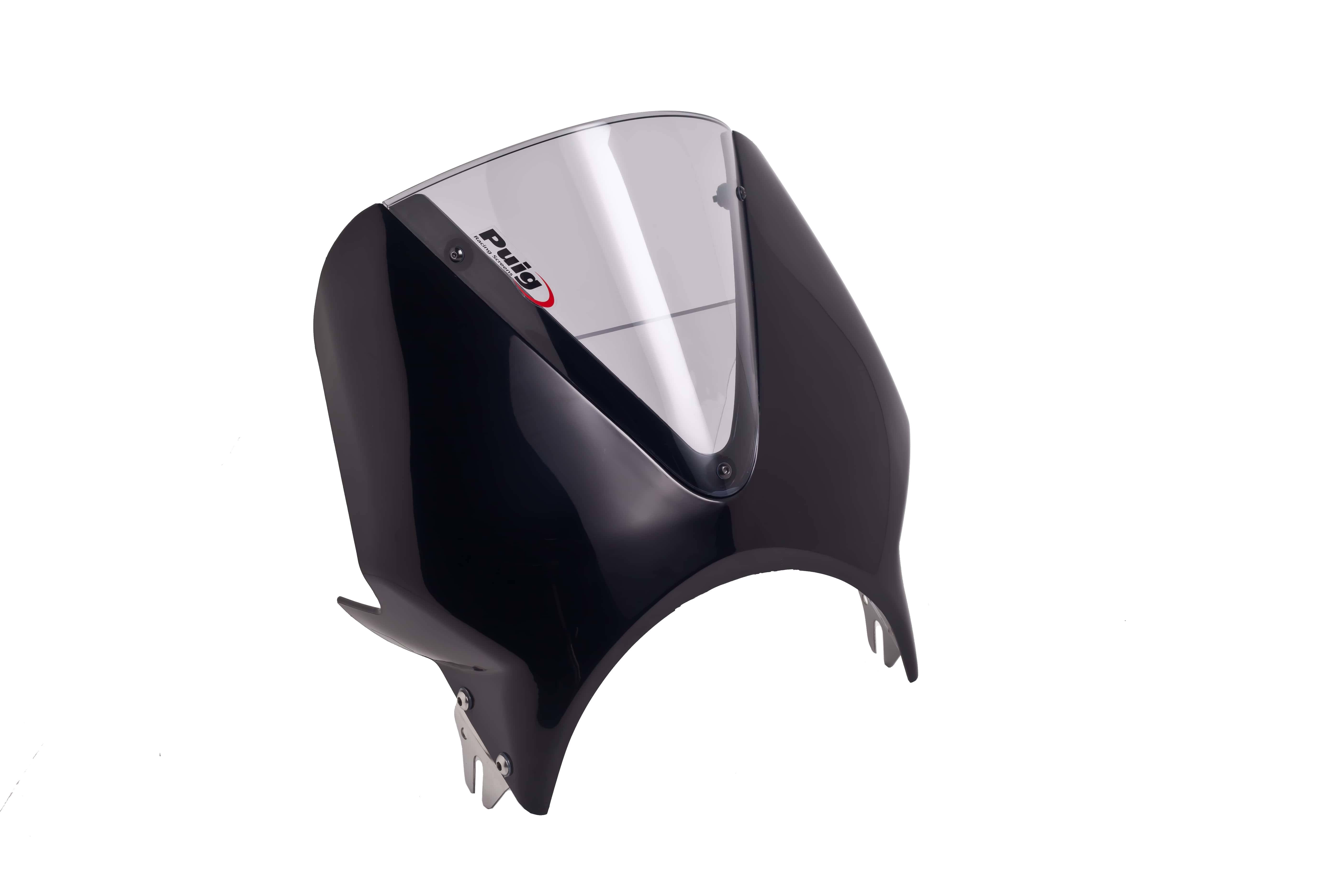 Puig Vision Screen | Black Fairing/Light Smoke Screen | Kawasaki ER-5 1997>2006-Screens-Pyramid Motorcycle Accessories