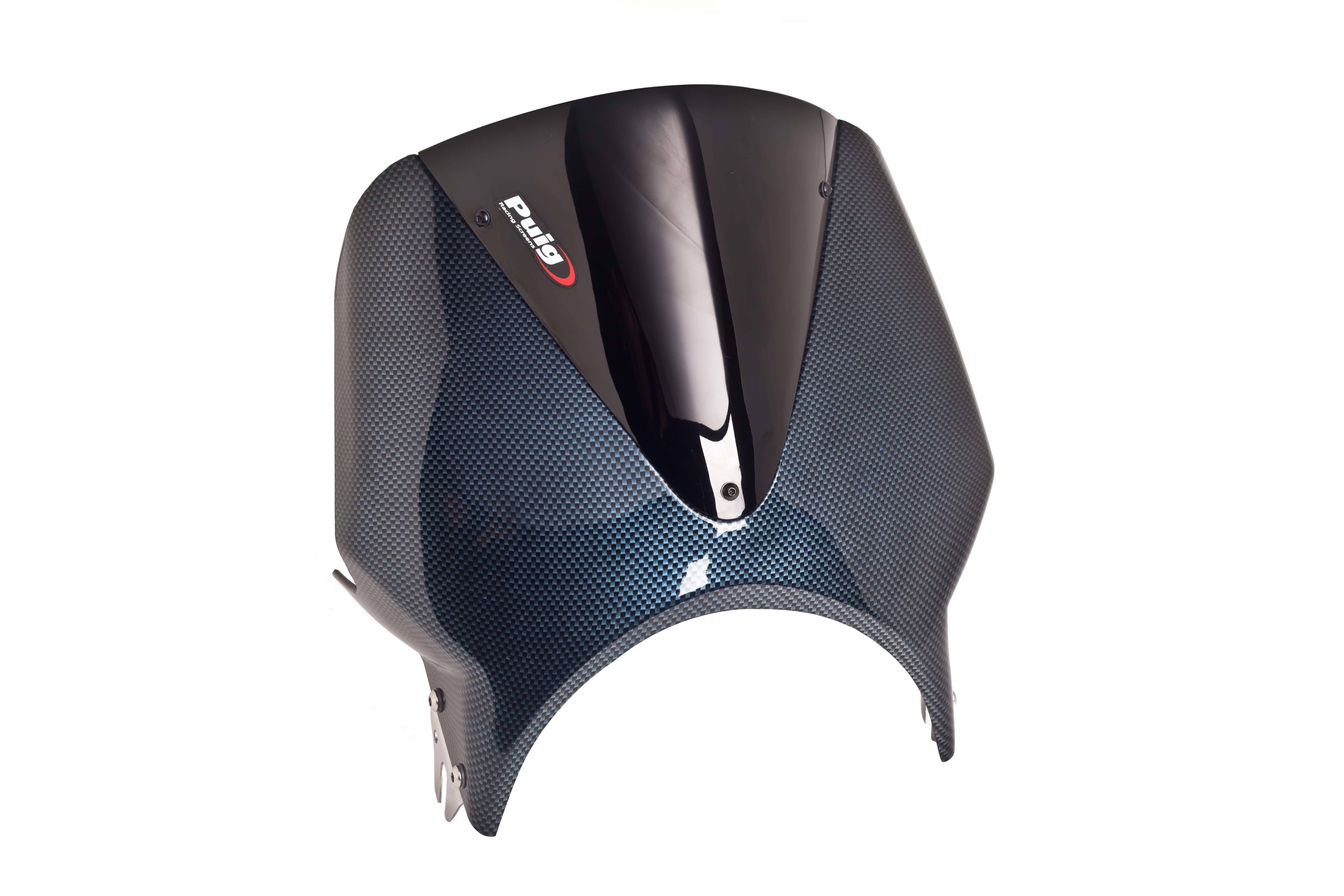 Puig Vision Screen | Carbon Look Fairing/Black Screen | Kawasaki ER-5 1997>2006-Screens-Pyramid Motorcycle Accessories