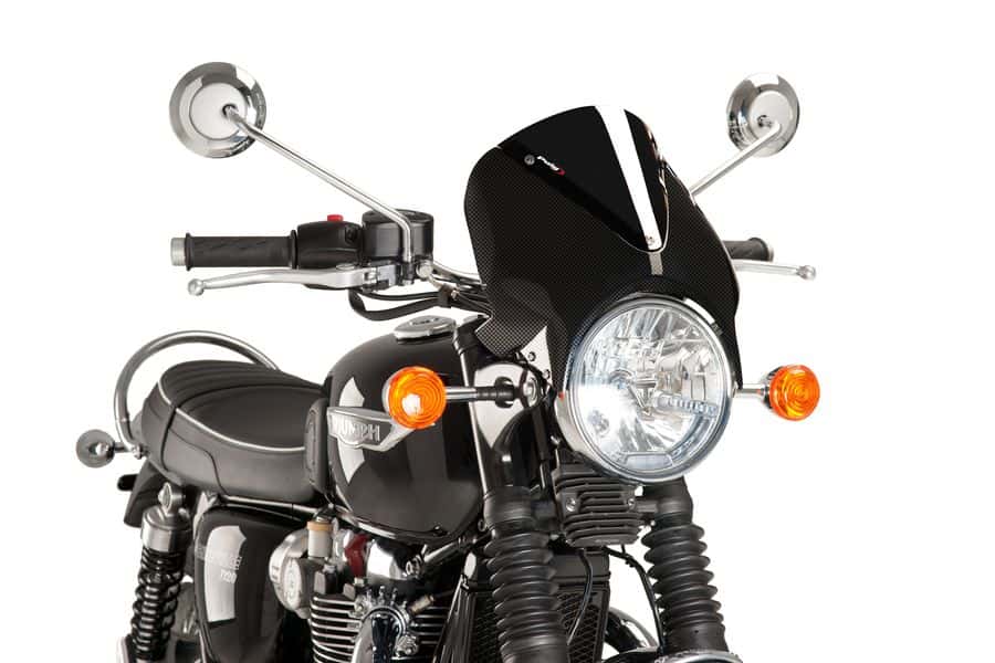 Puig Vision Screen | Carbon Look Fairing/Black Screen-Screens-Pyramid Motorcycle Accessories