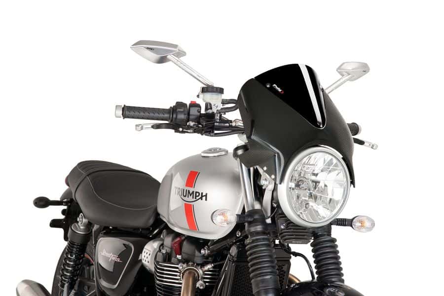 Puig Vision Screen | Carbon Look Fairing/Black Screen-Screens-Pyramid Motorcycle Accessories