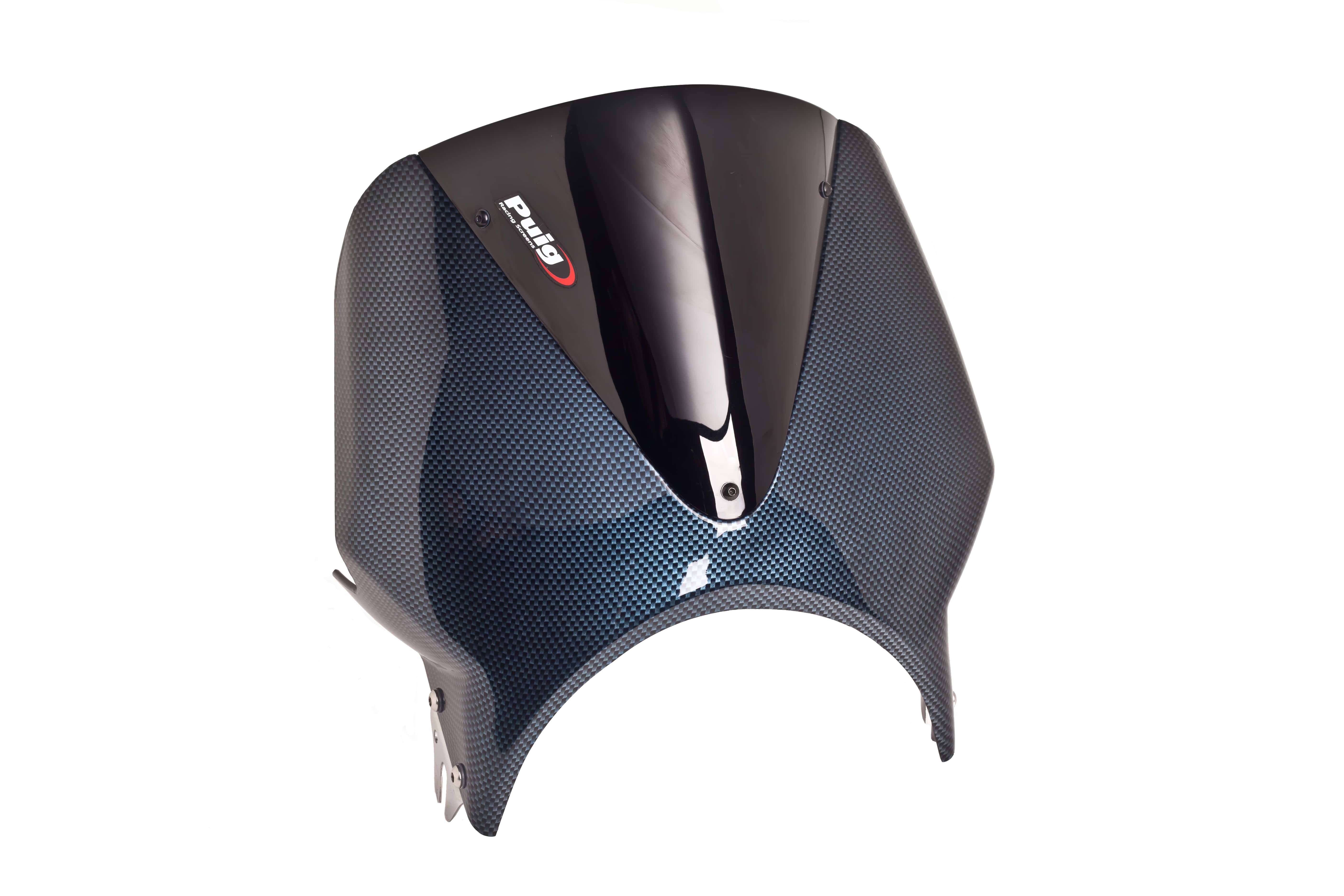 Puig Vision Screen | Carbon Look Fairing/Black Screen-Screens-Pyramid Motorcycle Accessories