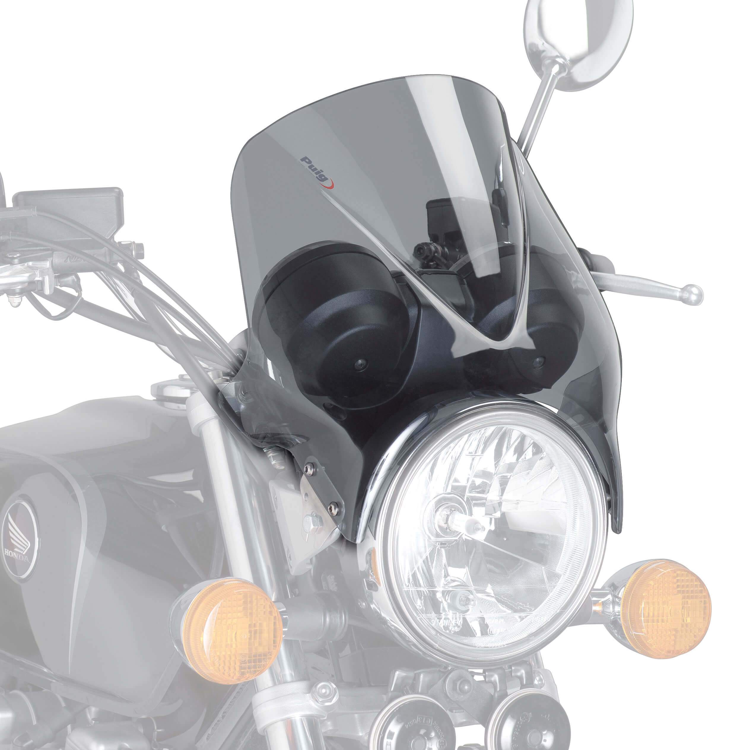 Puig Windy Screen | Light Smoke | Triumph Bonneville T100 2005>2019-M1482H-Screens-Pyramid Motorcycle Accessories