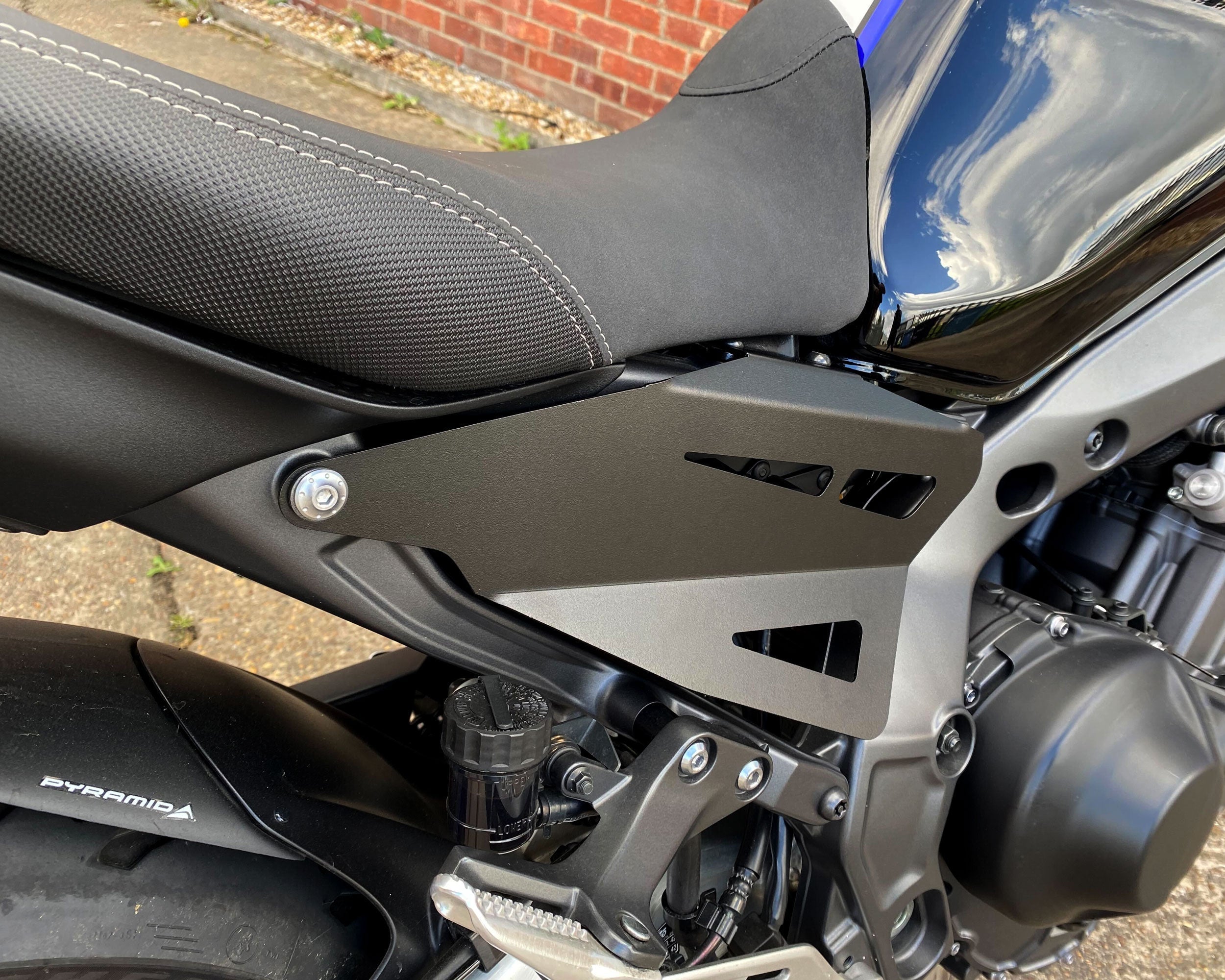 Pyramid Aluminium Infill Panels | Matte Black | Yamaha MT-09 2021>2023-Infill Panels-Pyramid Motorcycle Accessories