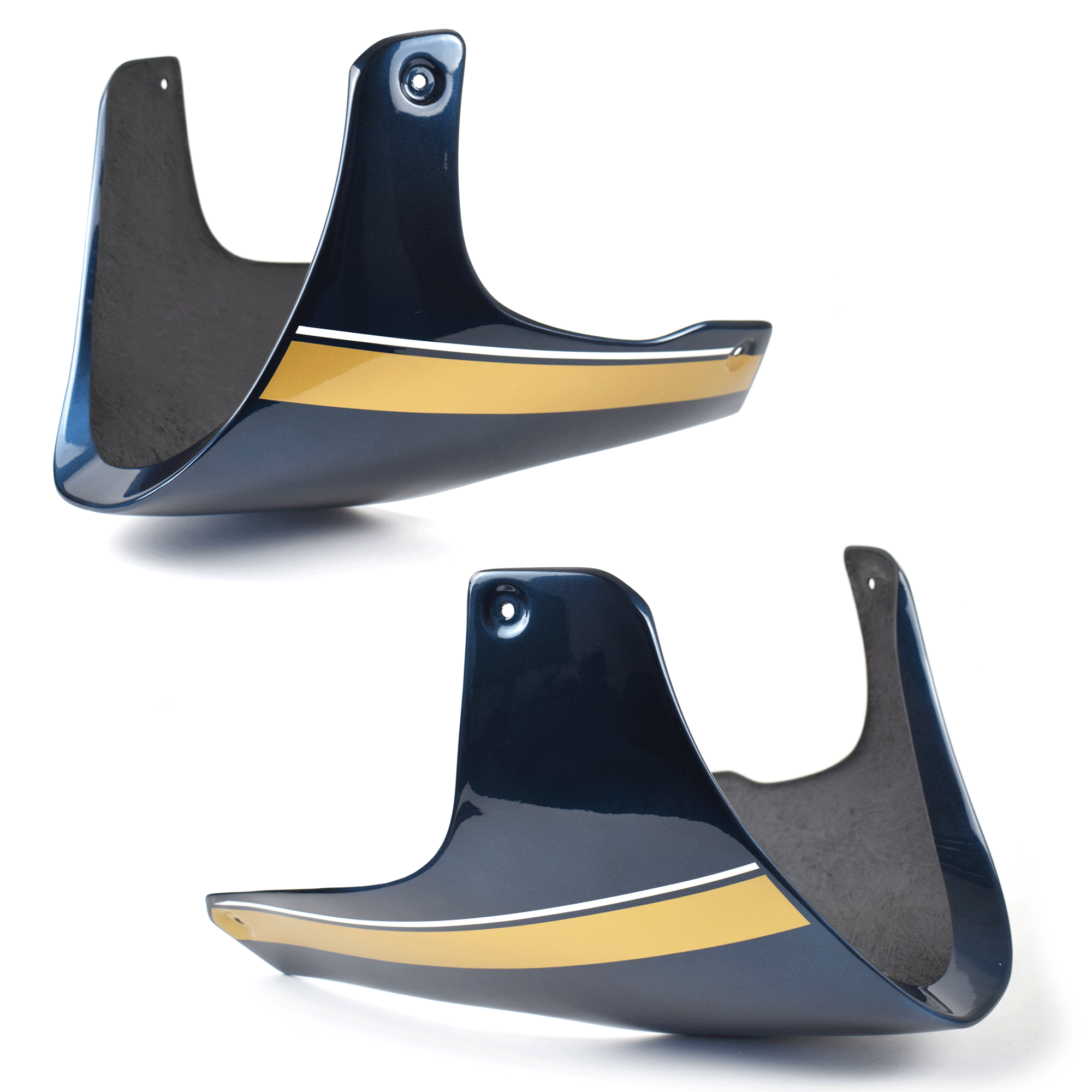 Pyramid Belly Pan | Candytone Blue/Gold/White | Kawasaki Z 900 RS 2022>2023-23905K-Belly Pans-Pyramid Motorcycle Accessories