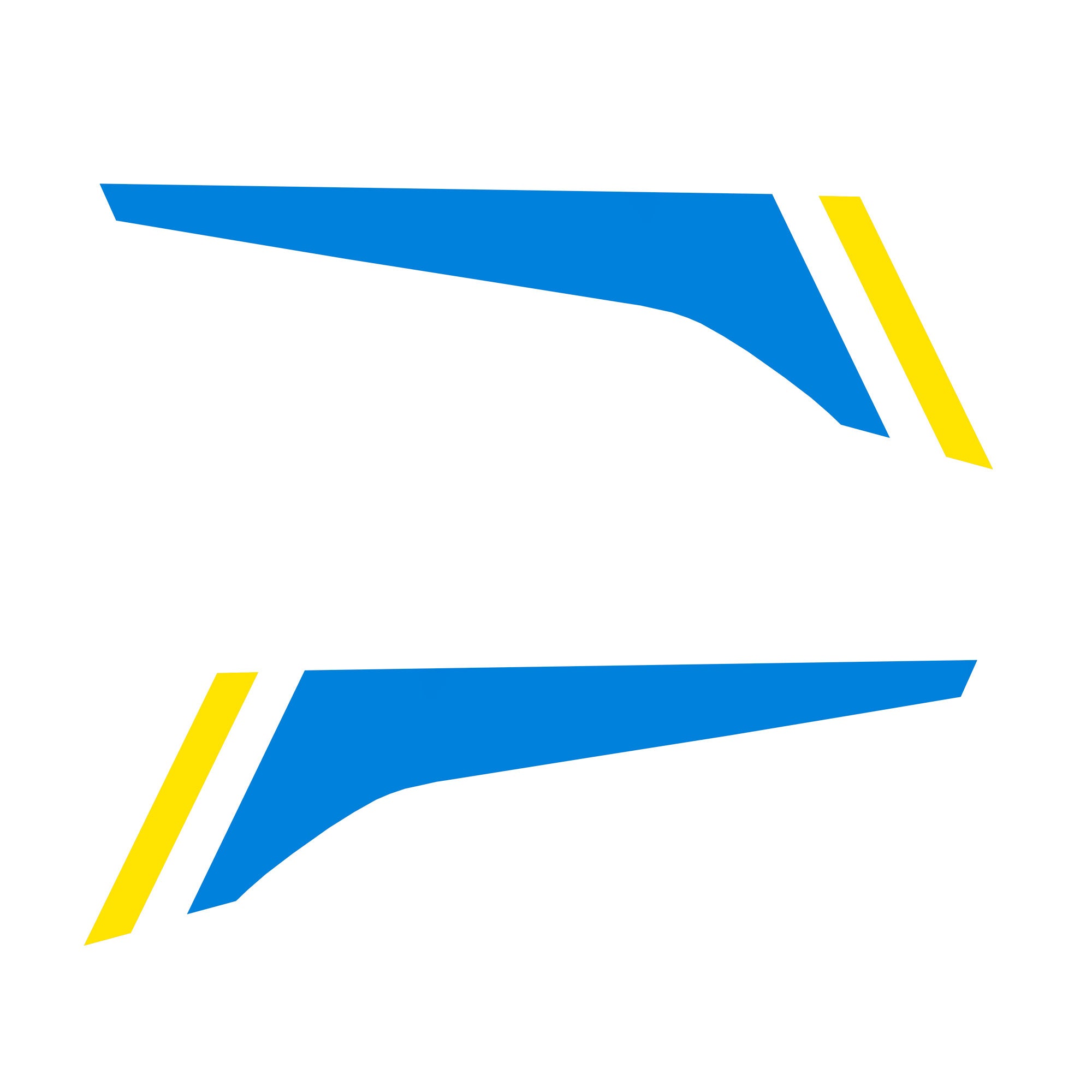 Pyramid Belly Pan Decals | Blue & Yellow Set | Yamaha XSR 900 2022>Current -  Shop name