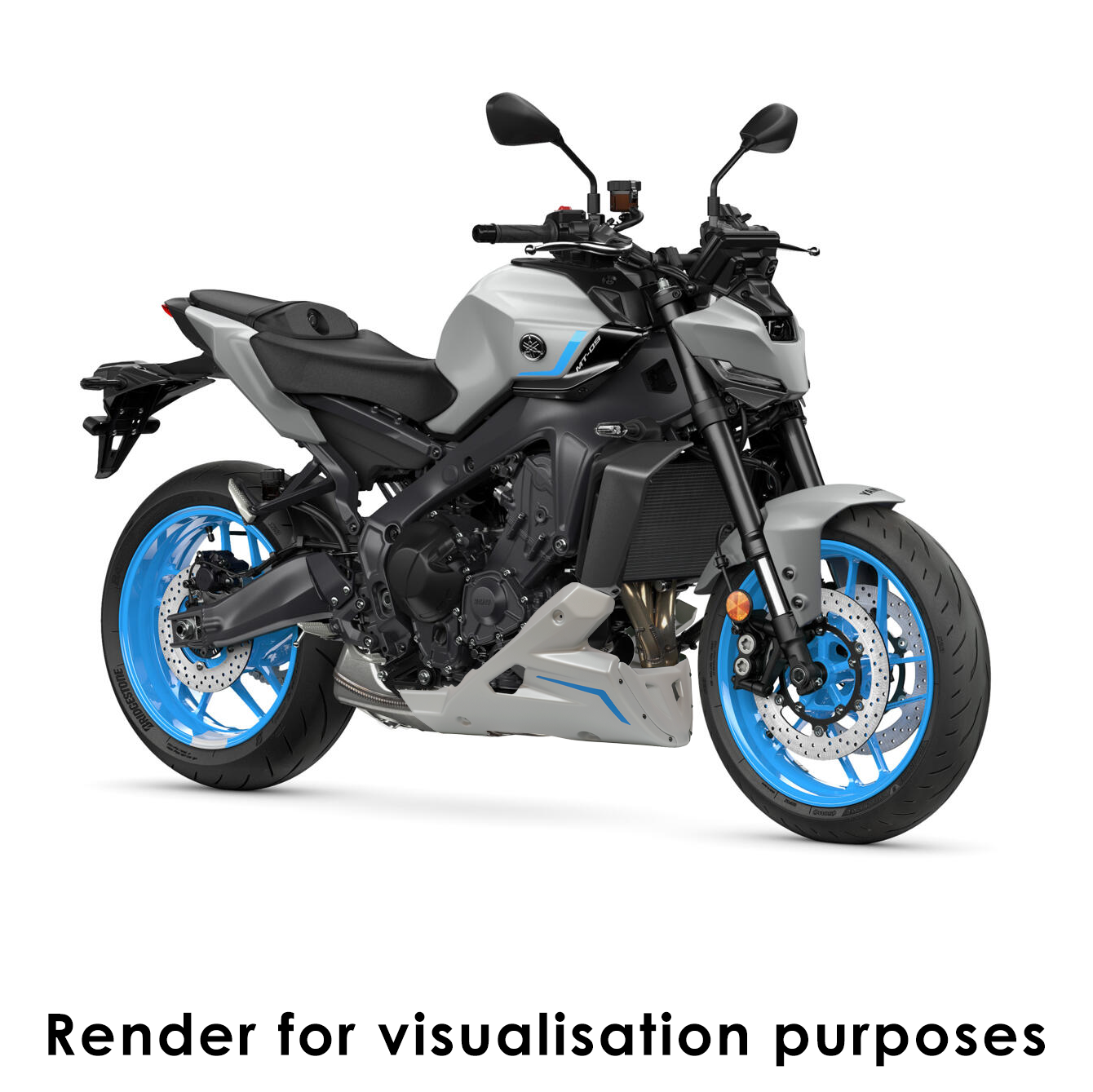 Pyramid Belly Pan | Ice Storm | Yamaha MT-09 2024>Current-Belly Pans-Pyramid Motorcycle Accessories