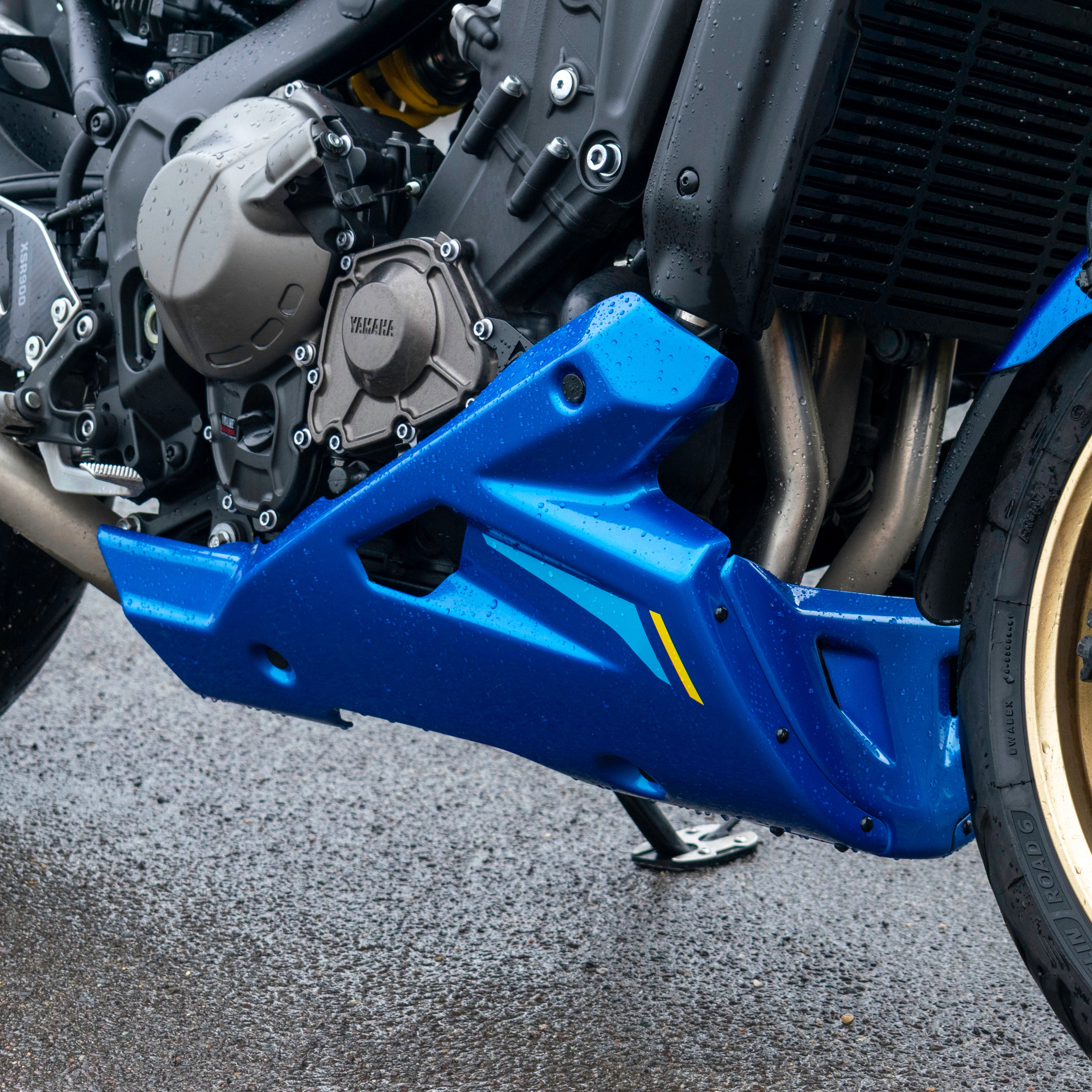 Pyramid Belly Pan | Legend Blue | Yamaha XSR 900 2022>Current-Belly Pans-Pyramid Motorcycle Accessories
