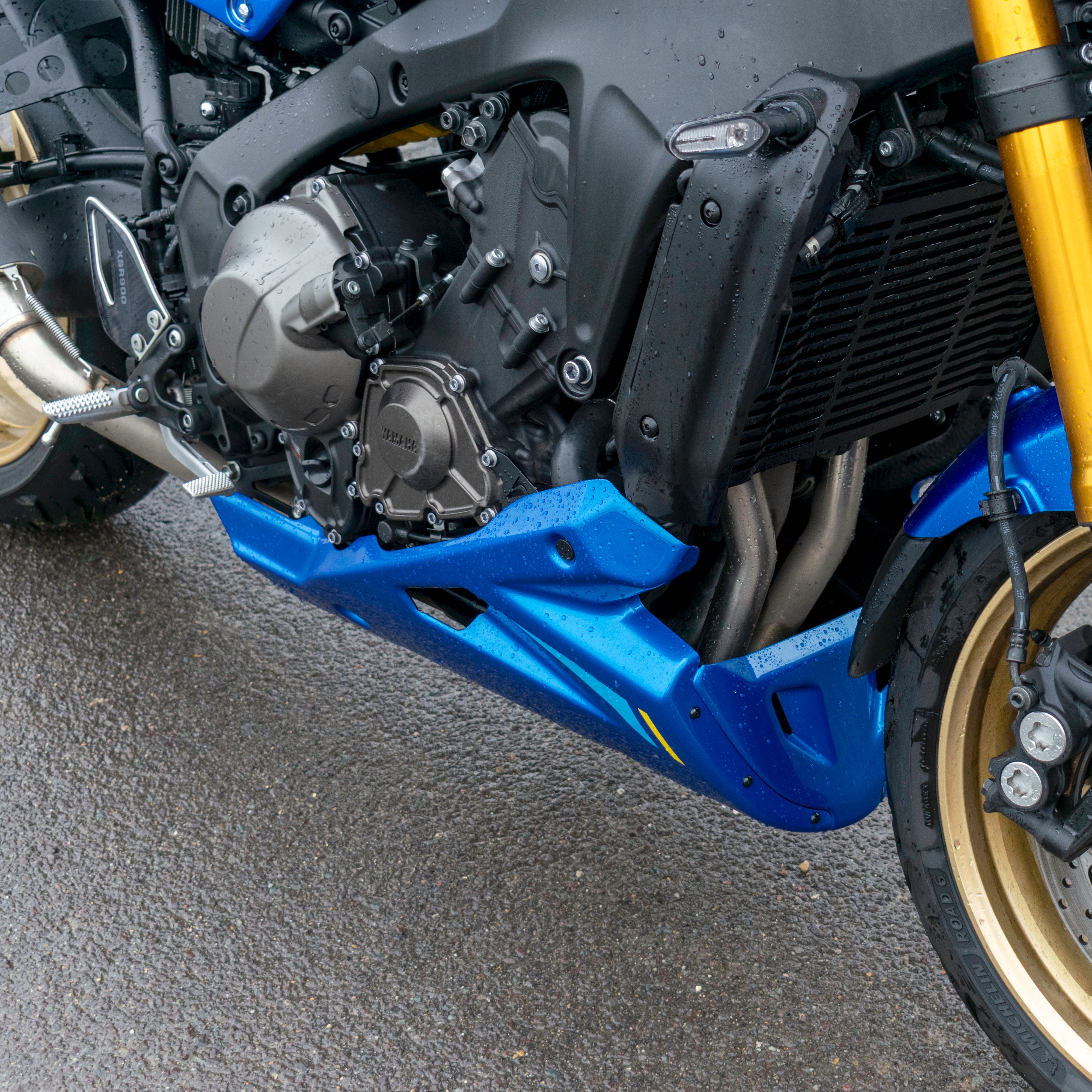 Pyramid Belly Pan | Legend Blue | Yamaha XSR 900 2022>Current-Belly Pans-Pyramid Motorcycle Accessories