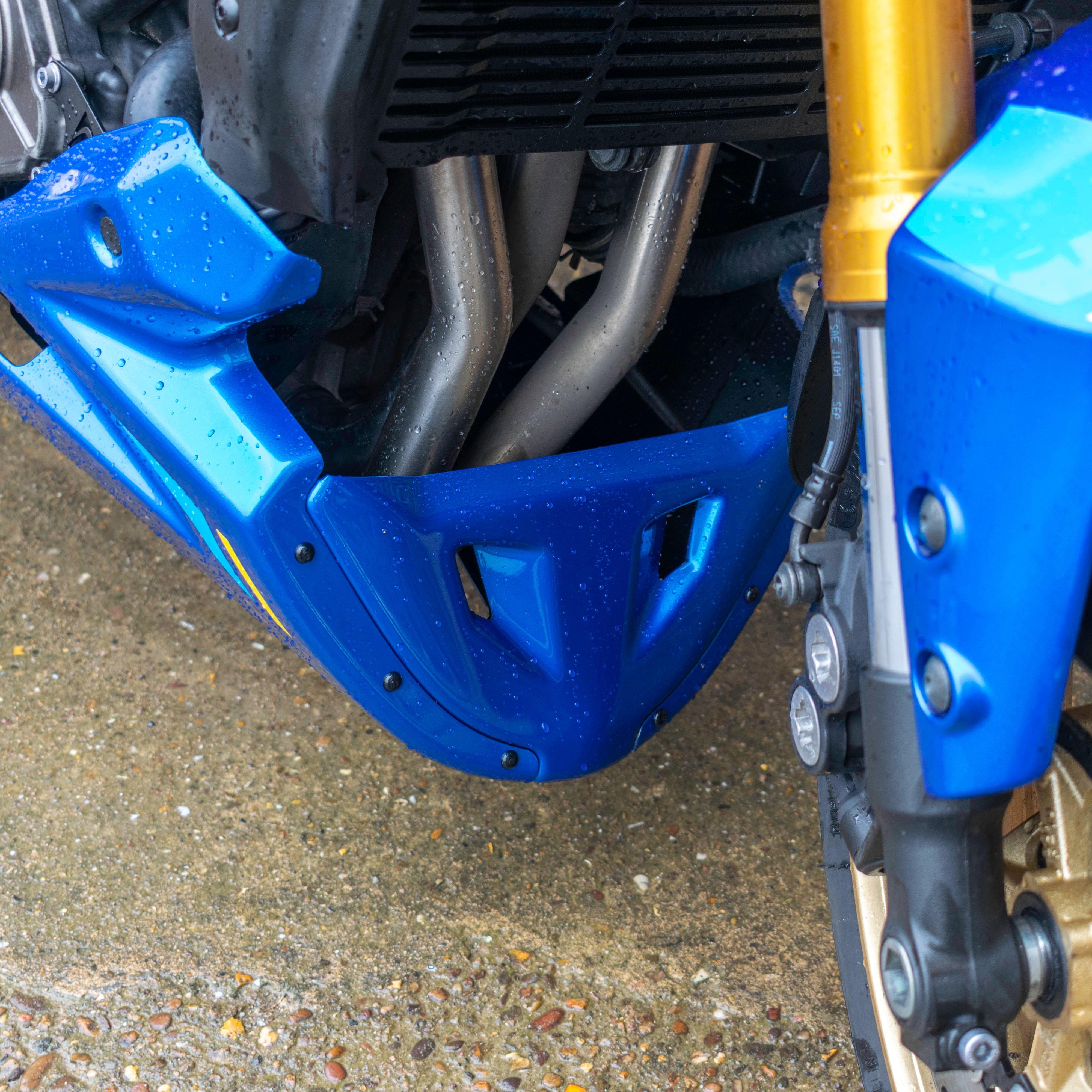 Pyramid Belly Pan | Legend Blue | Yamaha XSR 900 2022>Current-Belly Pans-Pyramid Motorcycle Accessories
