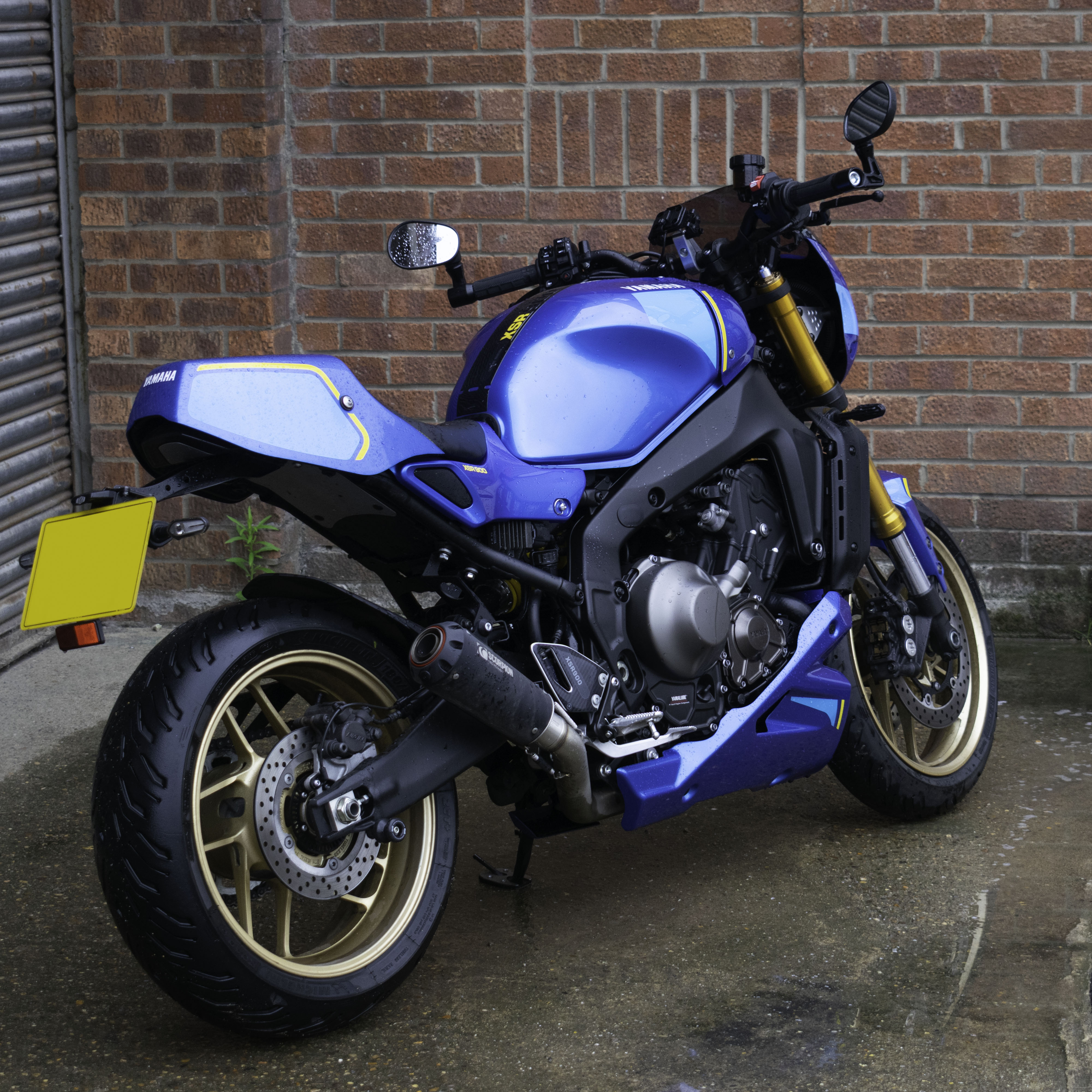 Pyramid Belly Pan | Legend Blue | Yamaha XSR 900 2022>Current-Belly Pans-Pyramid Motorcycle Accessories