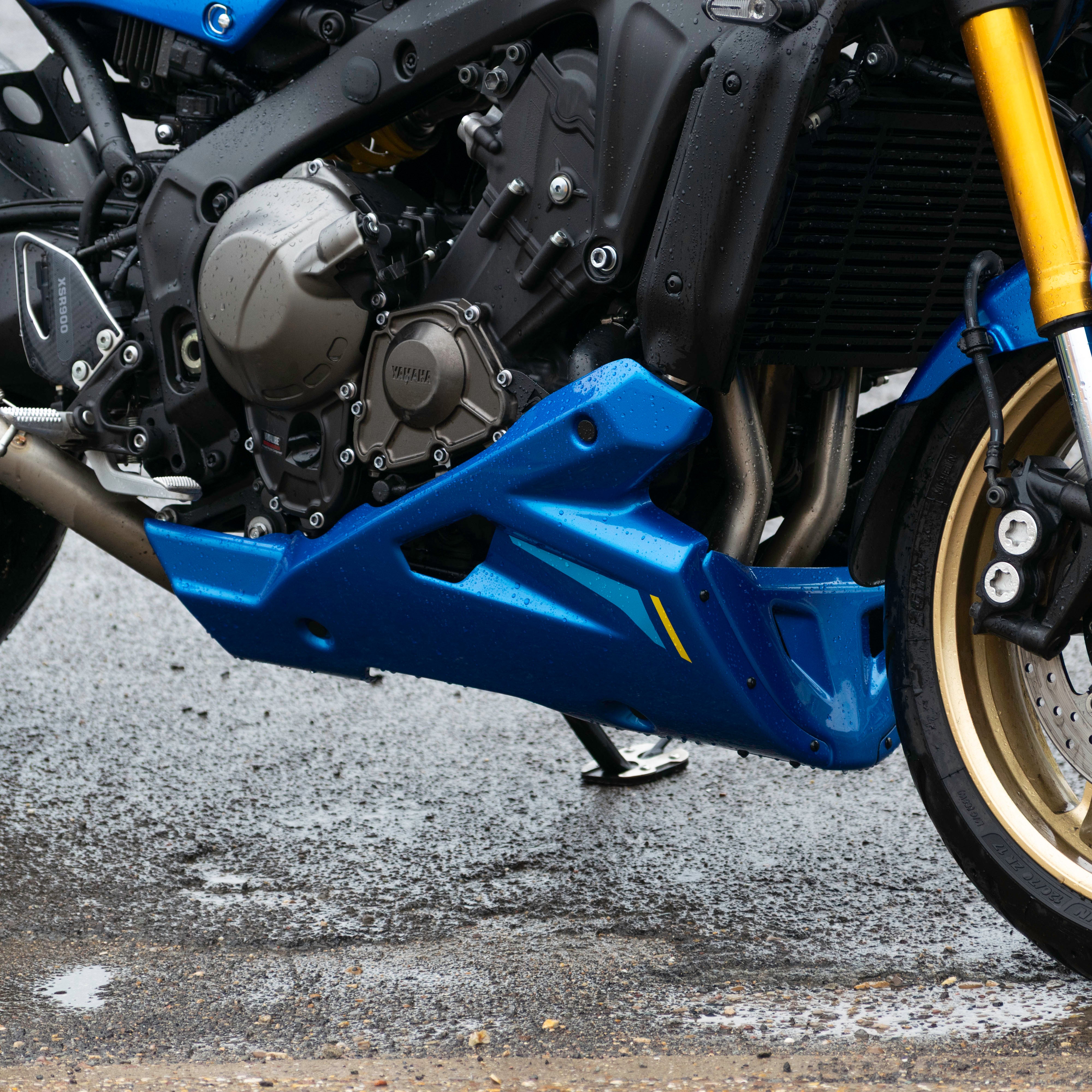 Pyramid Belly Pan | Legend Blue | Yamaha XSR 900 2022>Current-Belly Pans-Pyramid Motorcycle Accessories
