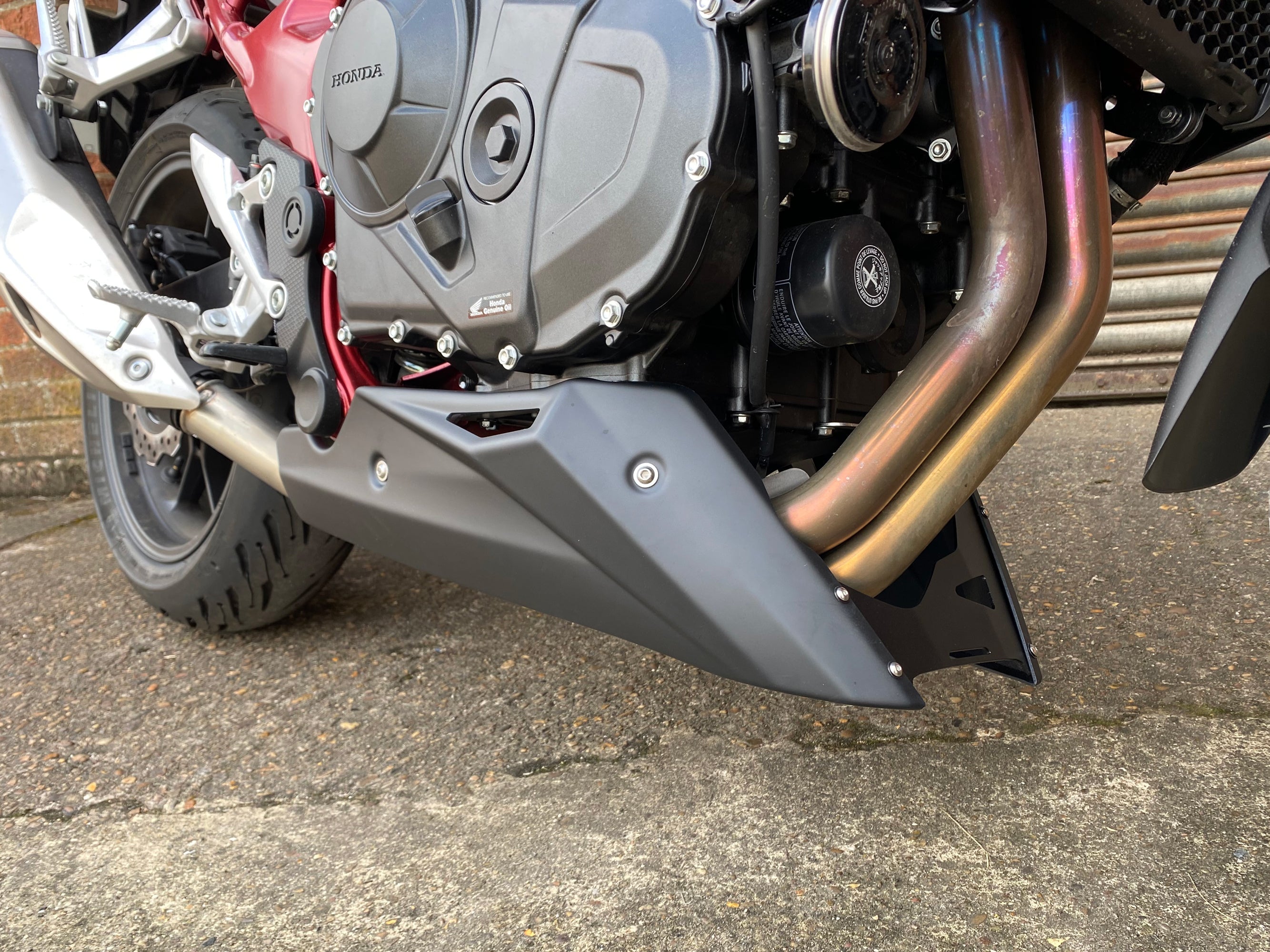 Pyramid Belly Pan | Matte Black | Honda CB 750 Hornet 2023>Current-Belly Pans-Pyramid Motorcycle Accessories