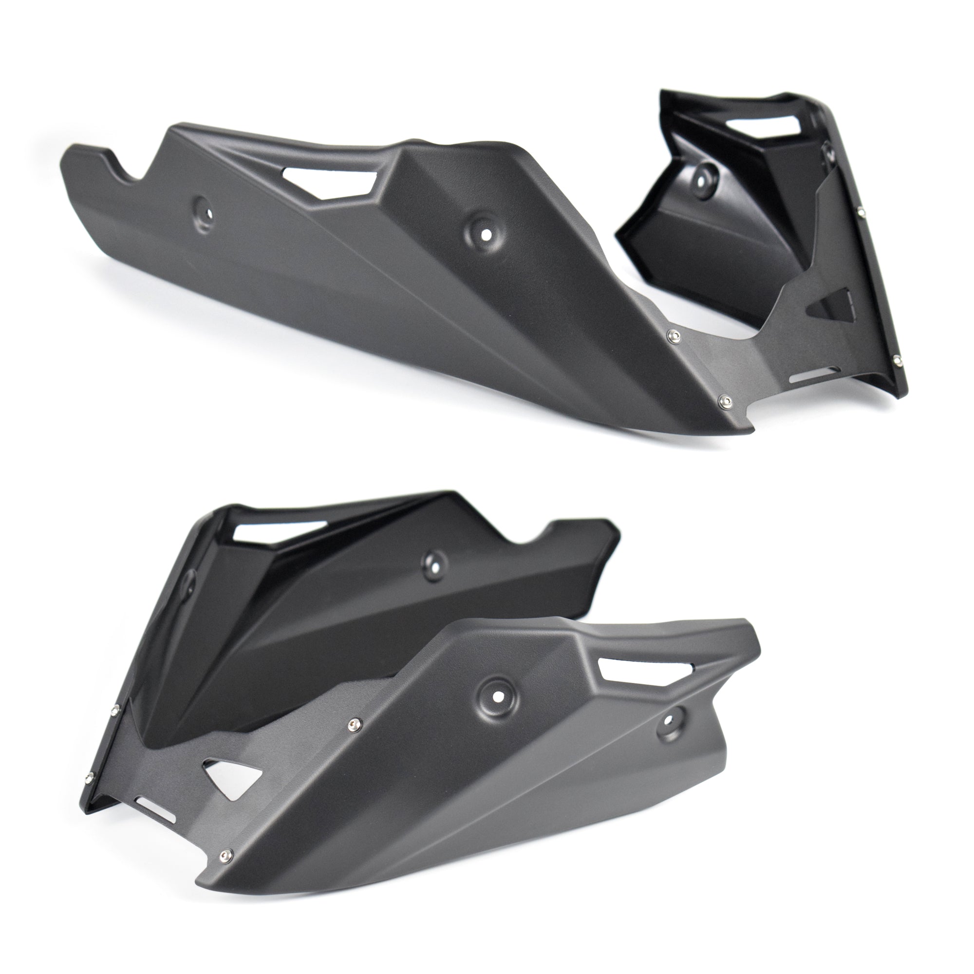 Pyramid Belly Pan | Matte Black | Honda CB 750 Hornet 2023>Current-21577M-Belly Pans-Pyramid Motorcycle Accessories