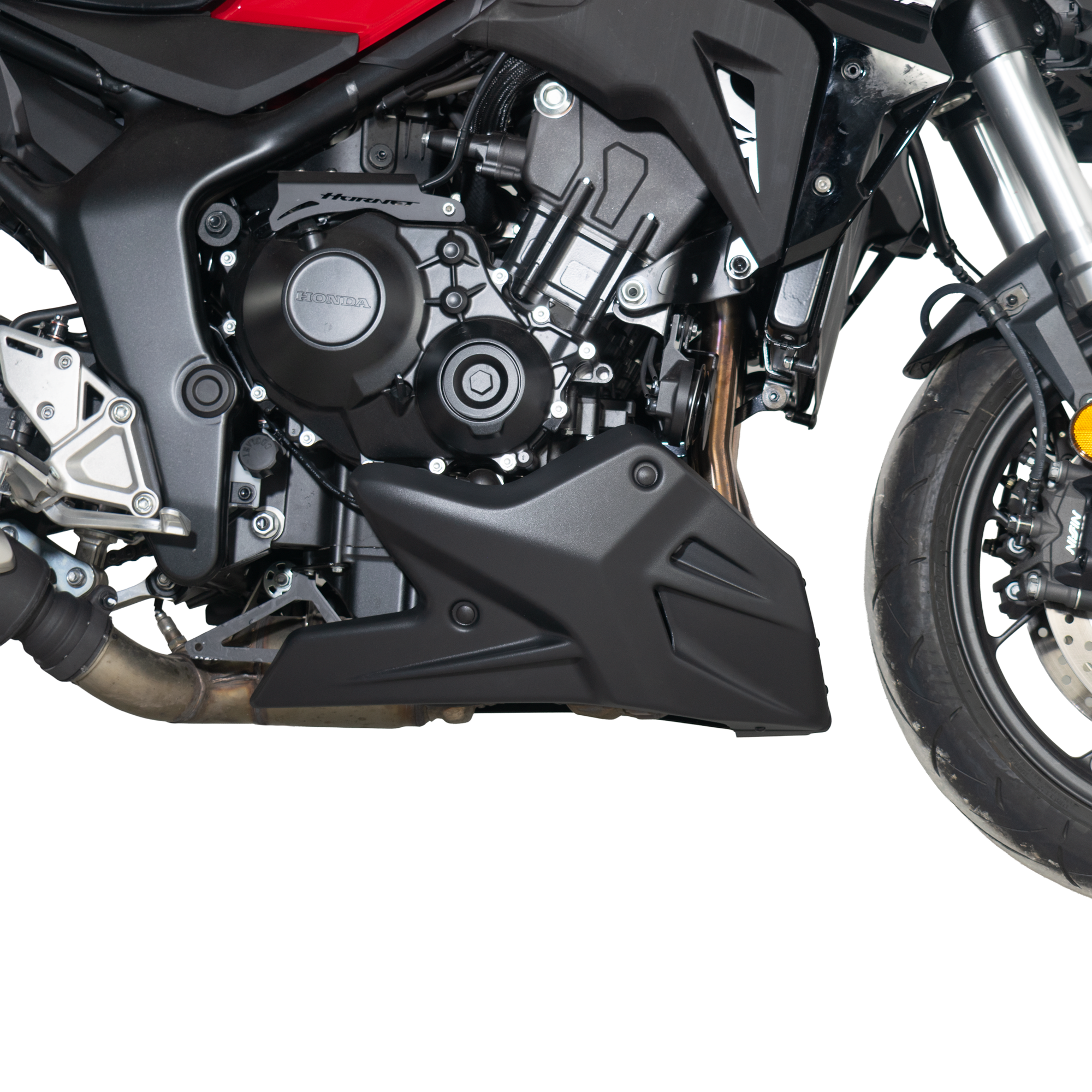 Pyramid Belly Pan | Matte Black | Honda CB1000 Hornet inc SP 2025>Current-Belly Pans-Pyramid Motorcycle Accessories