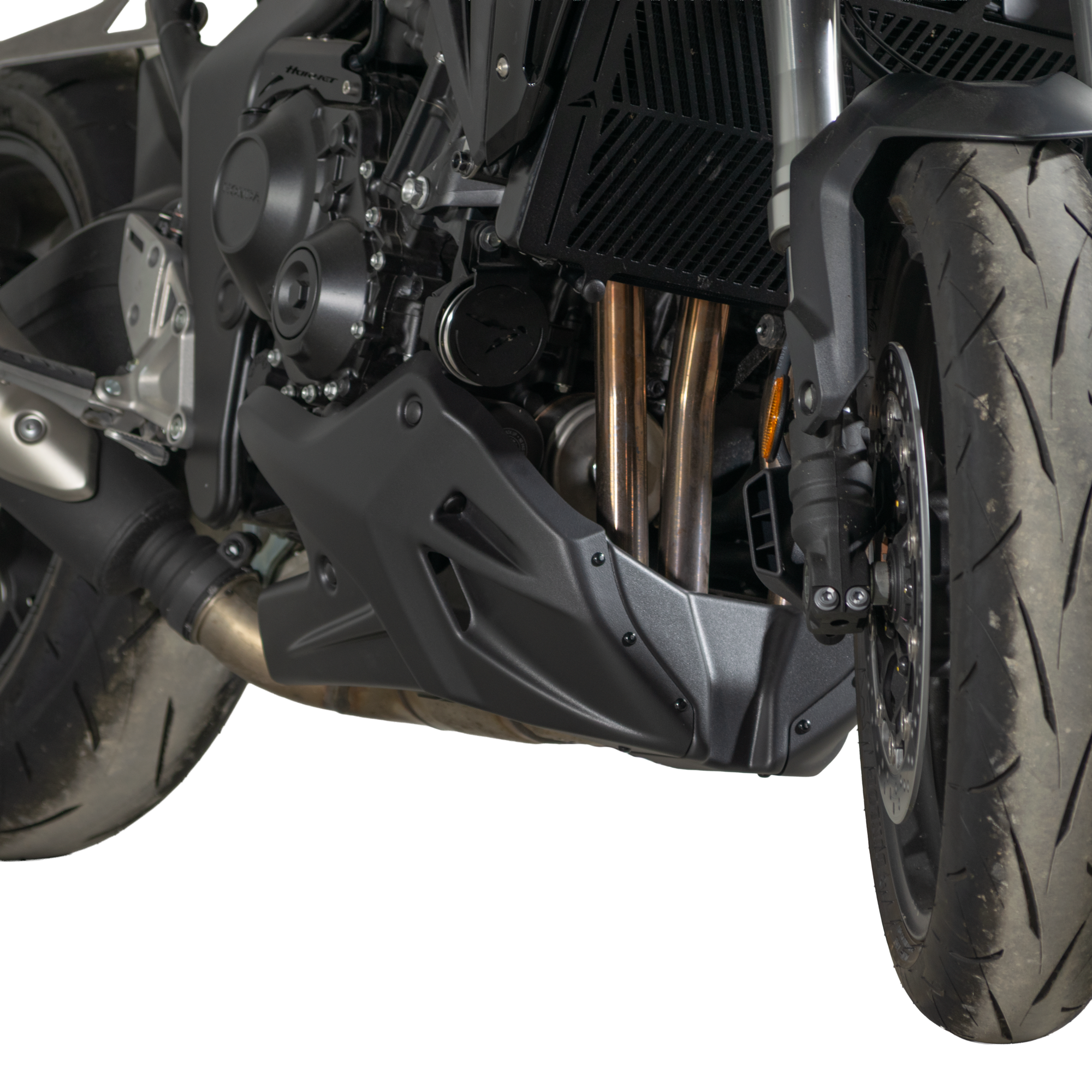 Pyramid Belly Pan | Matte Black | Honda CB1000 Hornet inc SP 2025>Current-Belly Pans-Pyramid Motorcycle Accessories