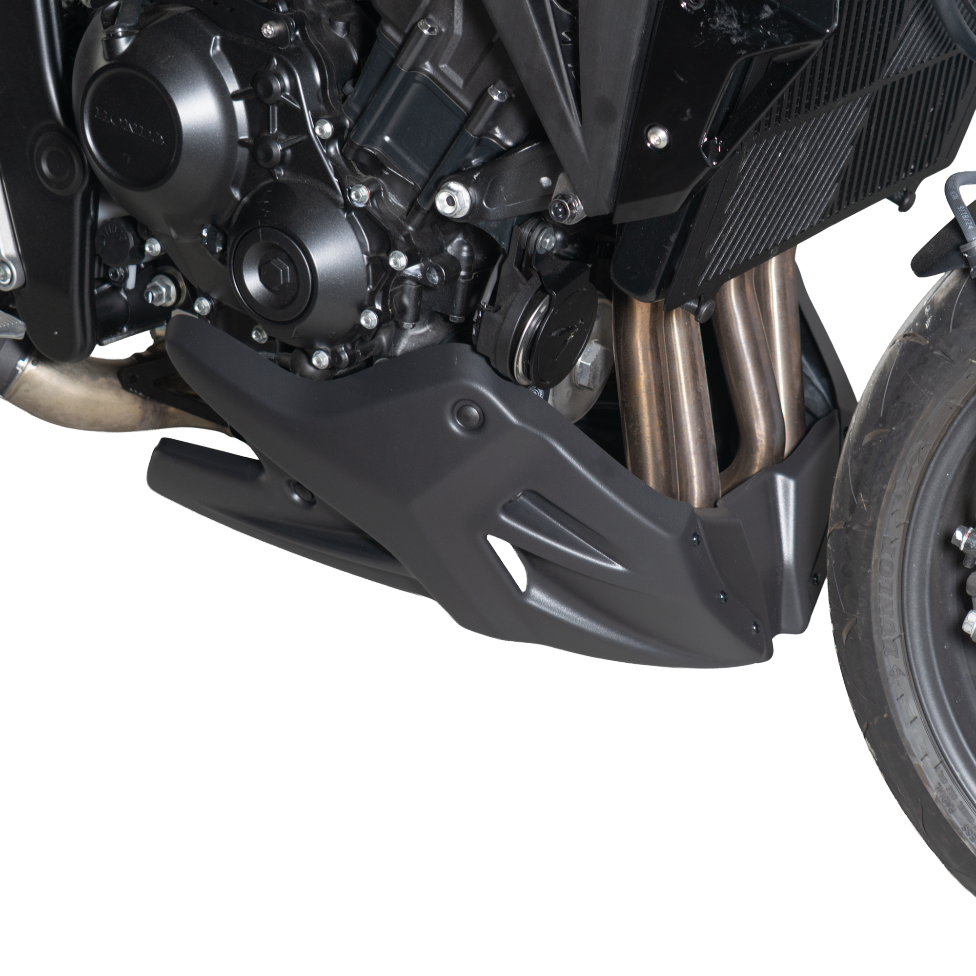 Pyramid Belly Pan | Matte Black | Honda CB1000 Hornet inc SP 2025>Current-Belly Pans-Pyramid Motorcycle Accessories
