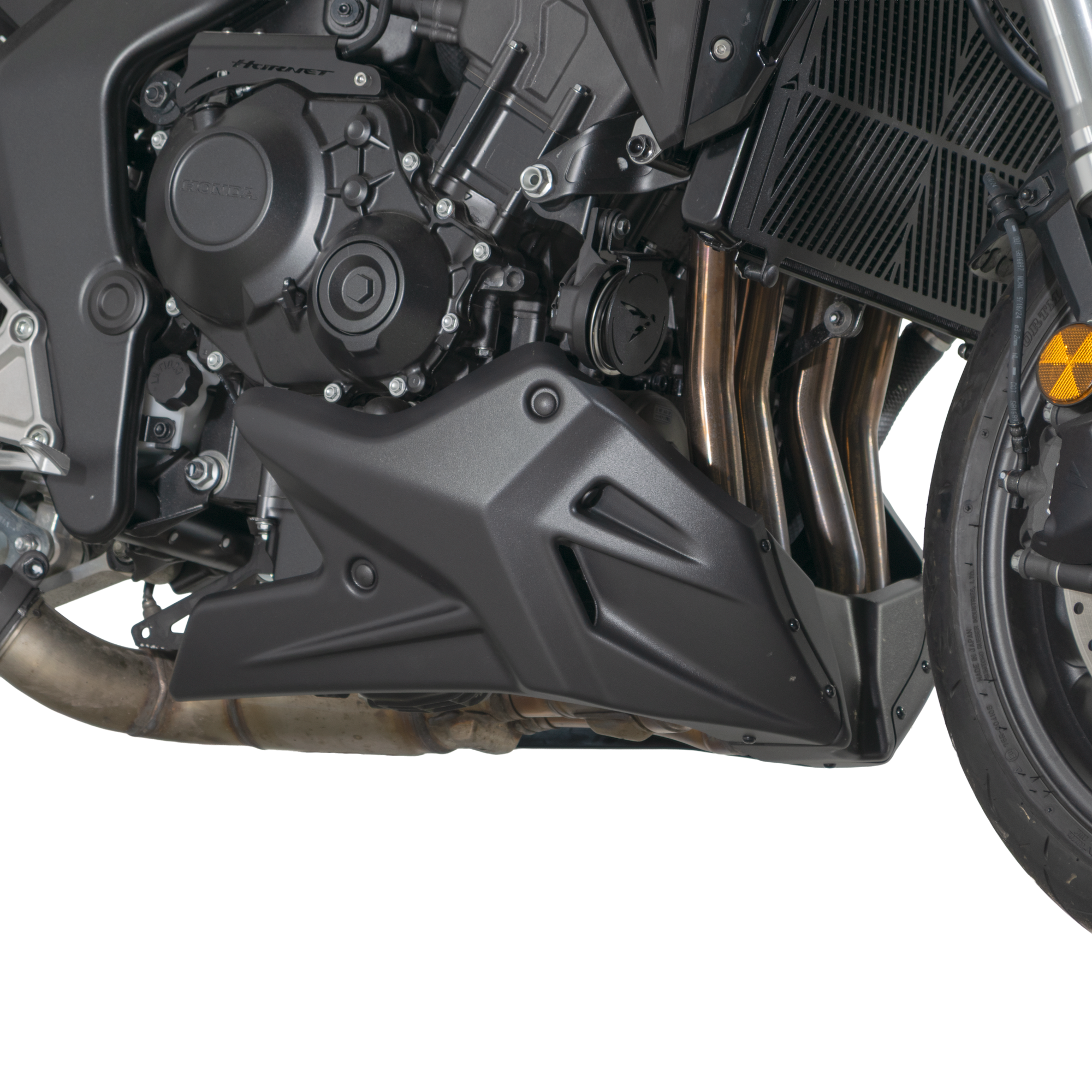 Pyramid Belly Pan | Matte Black | Honda CB1000 Hornet inc SP 2025>Current-Belly Pans-Pyramid Motorcycle Accessories