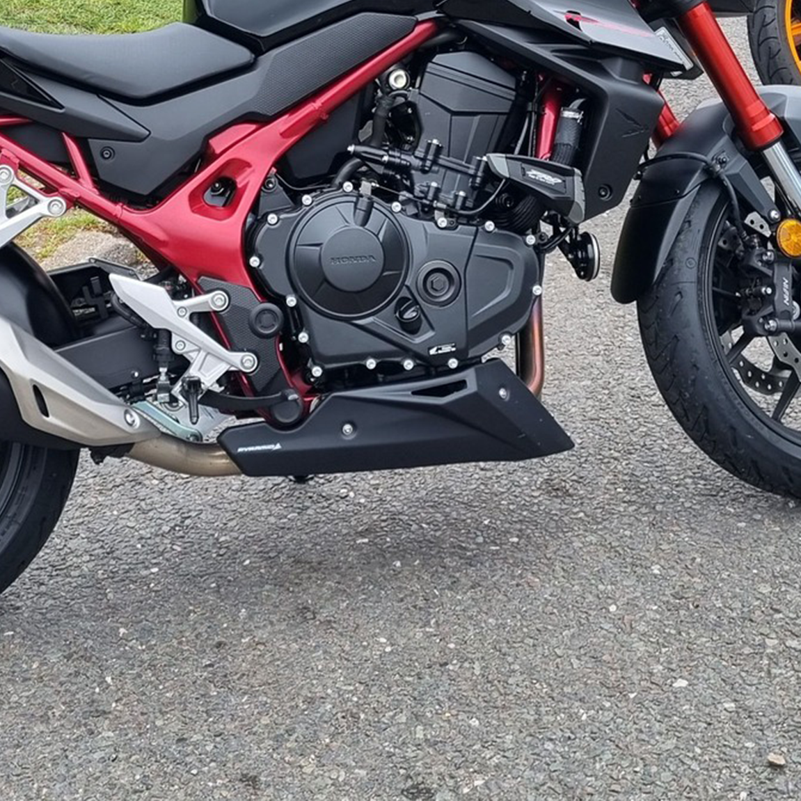 Pyramid Belly Pan | Matte Black | Honda CB750 Hornet 2023>Current -   Pyramid Motorcycle Accessories