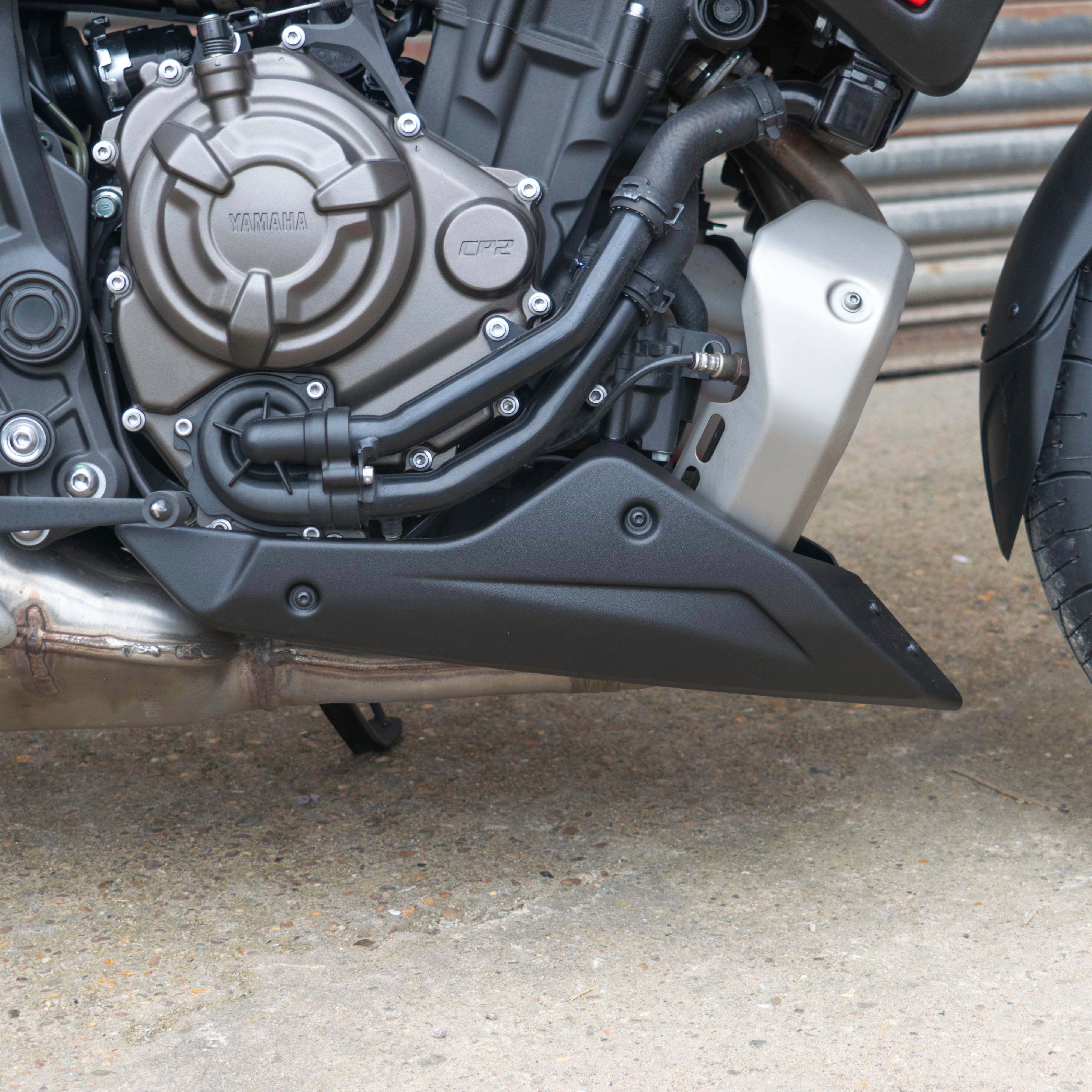 Pyramid Belly Pan | Matte Black | Yamaha Tracer 7 2020>Current-Belly Pans-Pyramid Motorcycle Accessories