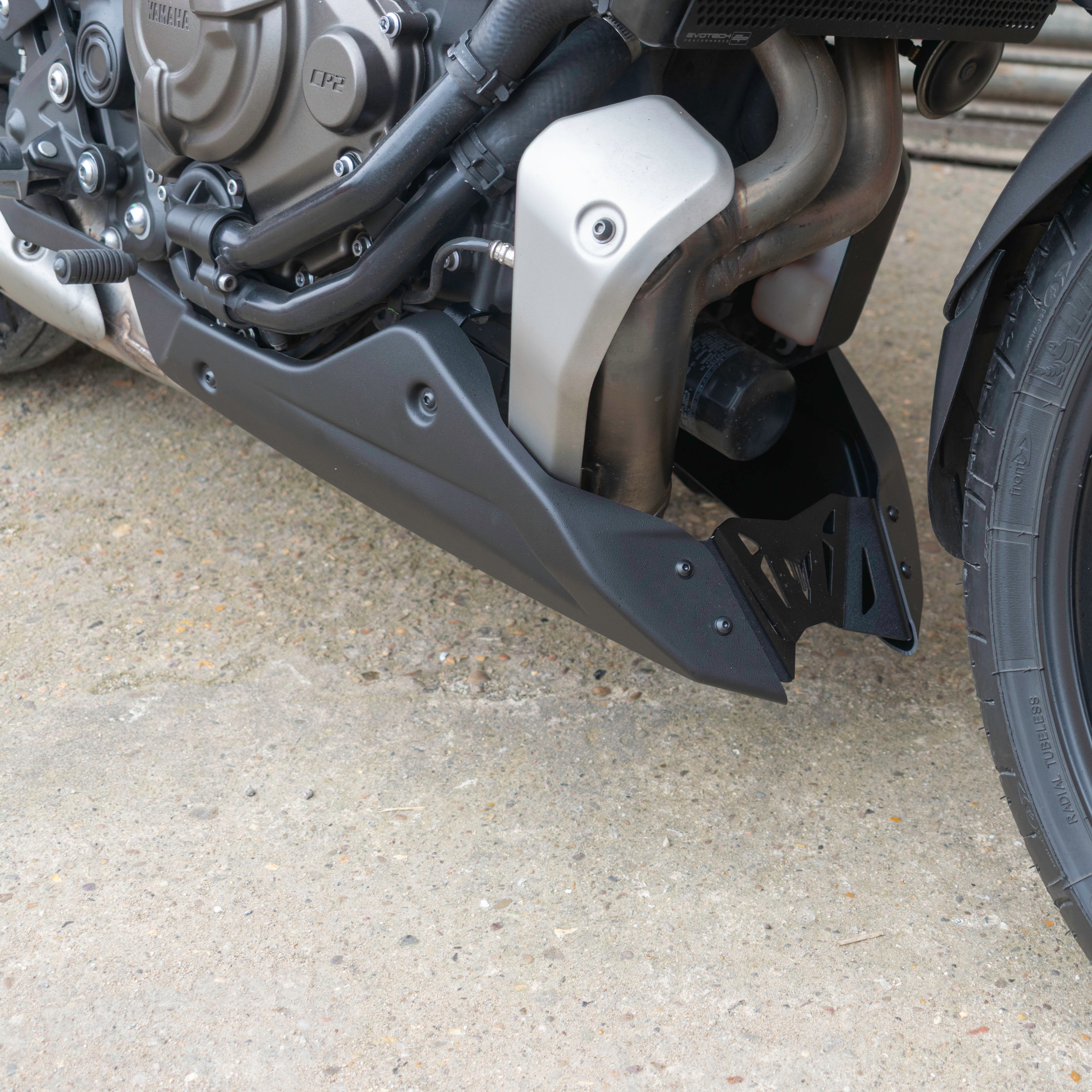 Pyramid Belly Pan | Matte Black | Yamaha Tracer 7 2020>Current-Belly Pans-Pyramid Motorcycle Accessories