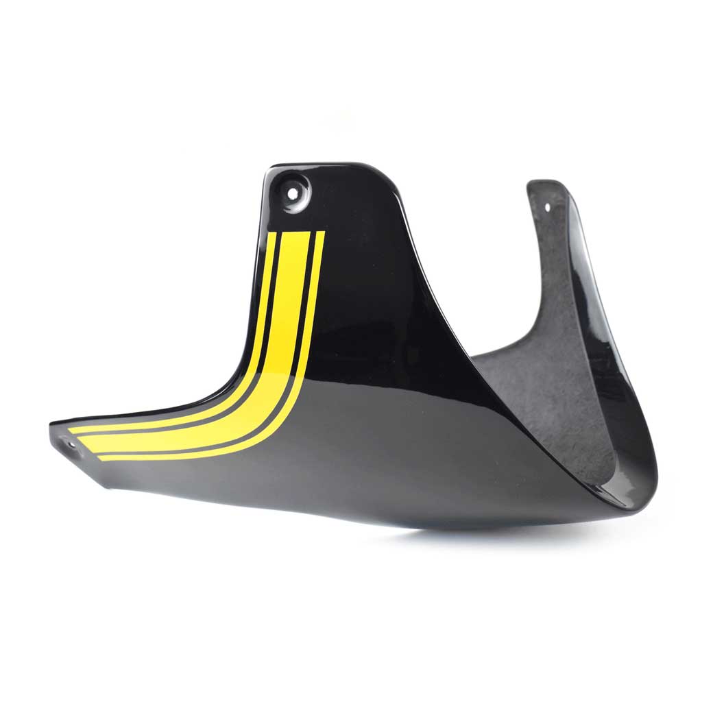 Pyramid Belly Pan | Metallic Diablo Black/Metallic Yellow (Yellow Ball Scheme) | Kawasaki Z 900 RS SE 2022>Current -   Pyramid Motorcycle Accessories