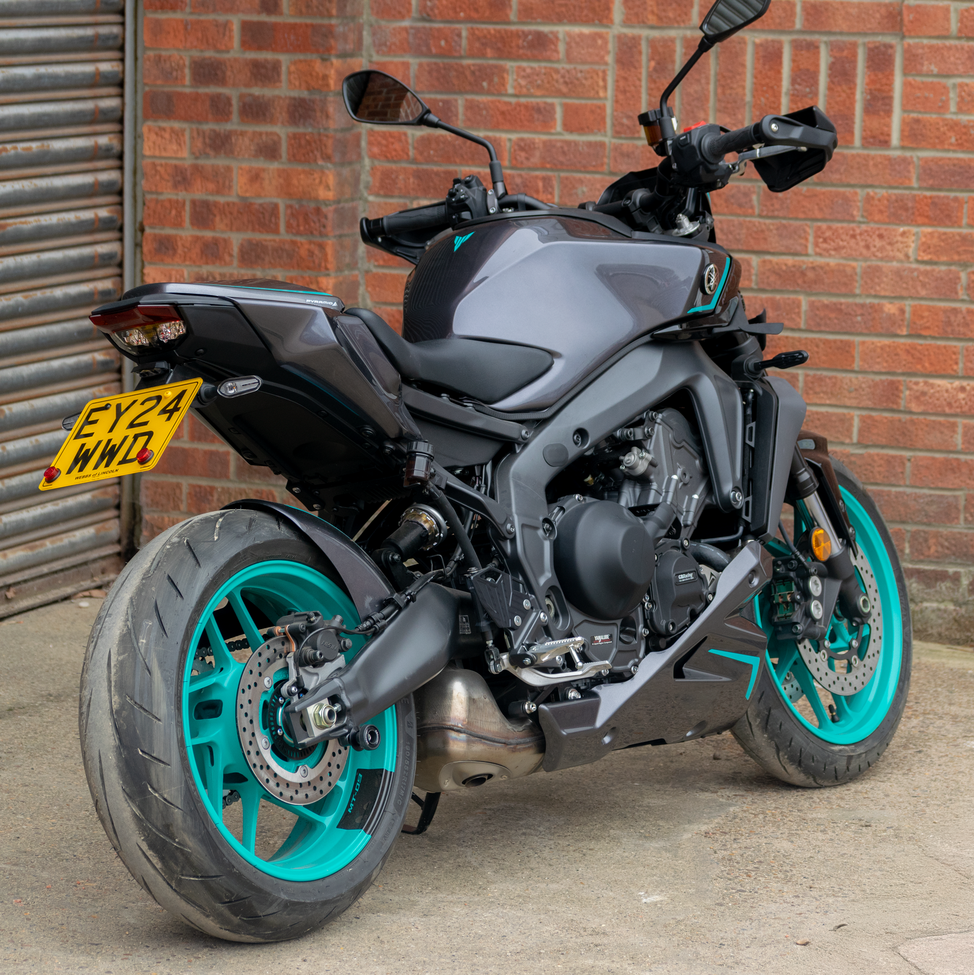 Pyramid Belly Pan | Midnight Cyan | Yamaha MT-09 2024>Current-Belly Pans-Pyramid Motorcycle Accessories