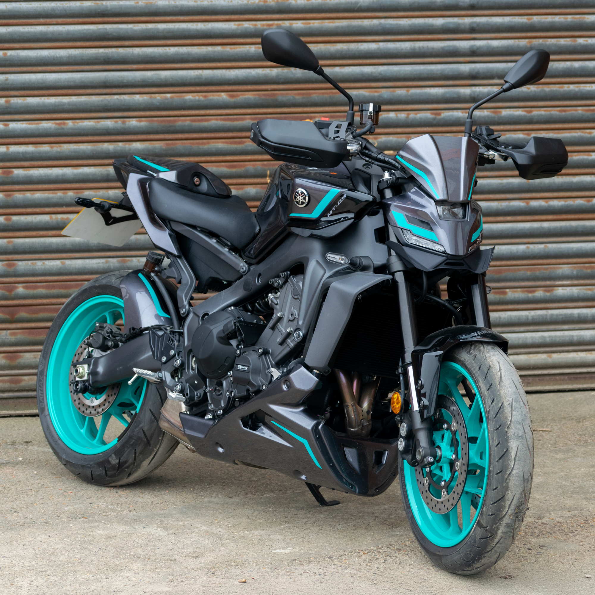 Pyramid Belly Pan | Midnight Cyan | Yamaha MT-09 2024>Current-Belly Pans-Pyramid Motorcycle Accessories