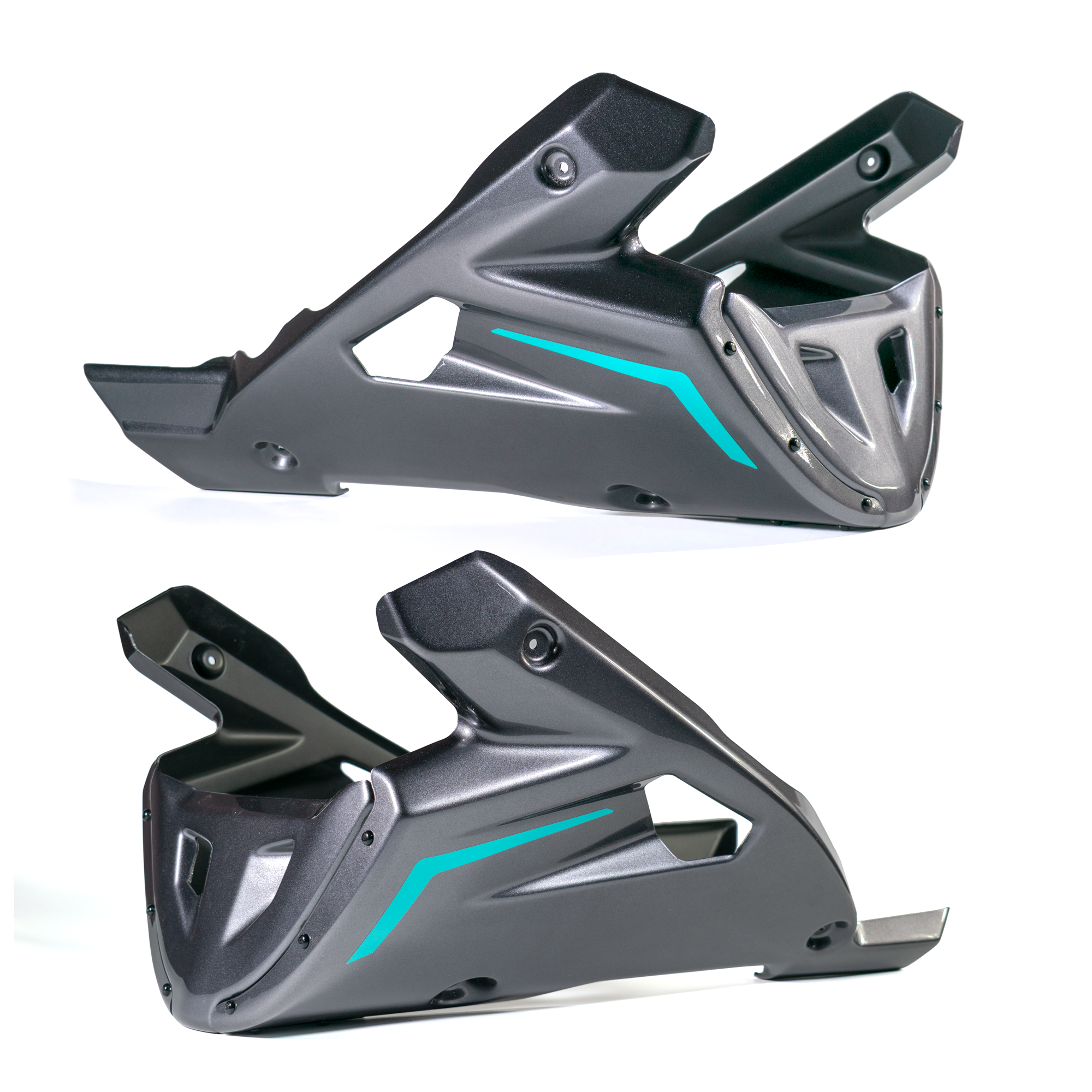 Pyramid Belly Pan | Midnight Cyan | Yamaha MT-09 2024>Current-Belly Pans-Pyramid Motorcycle Accessories