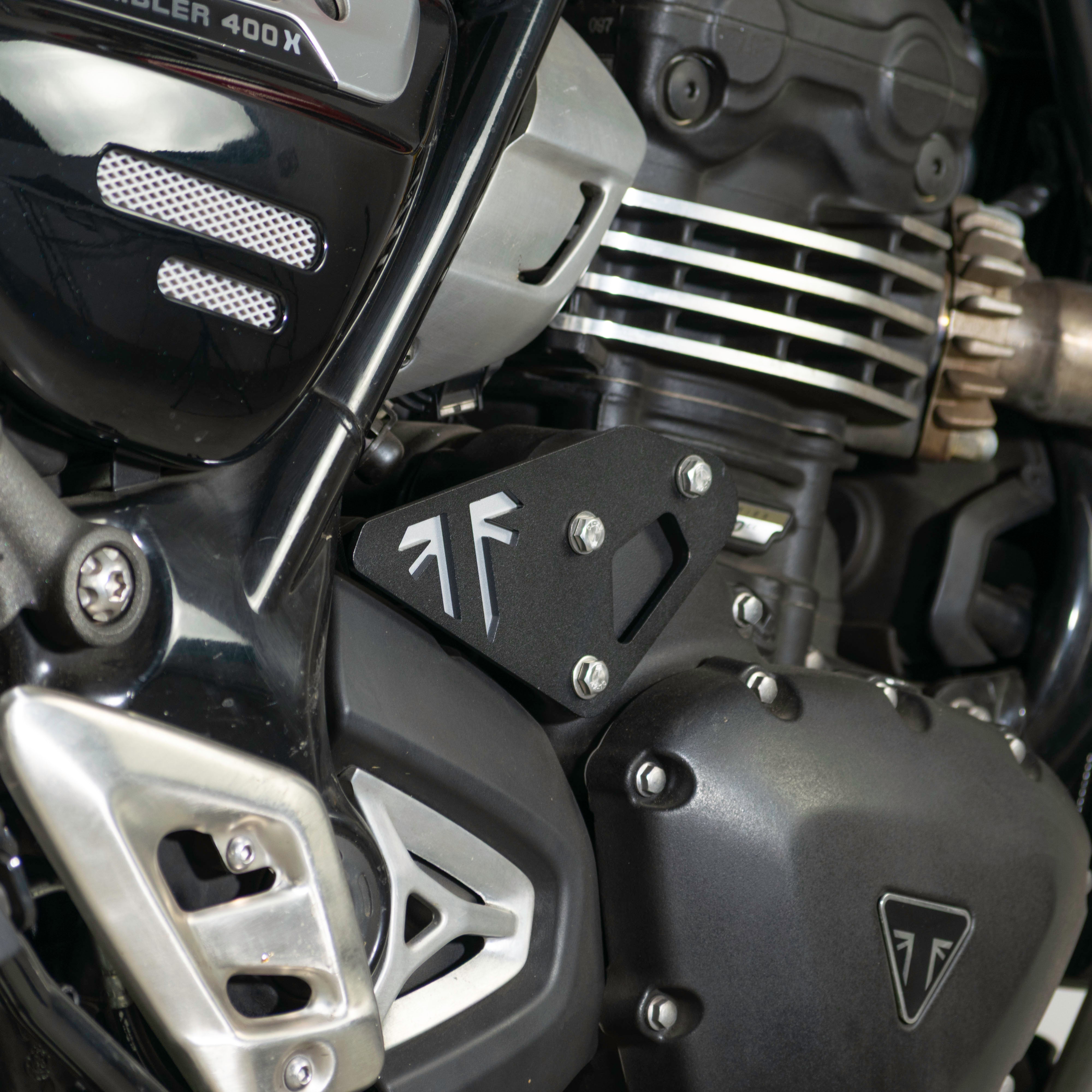 Pyramid Clutch Cable Cover | Matte Black | Triumph Scrambler 400 X 2023>Current-Infill Panels-Pyramid Motorcycle Accessories