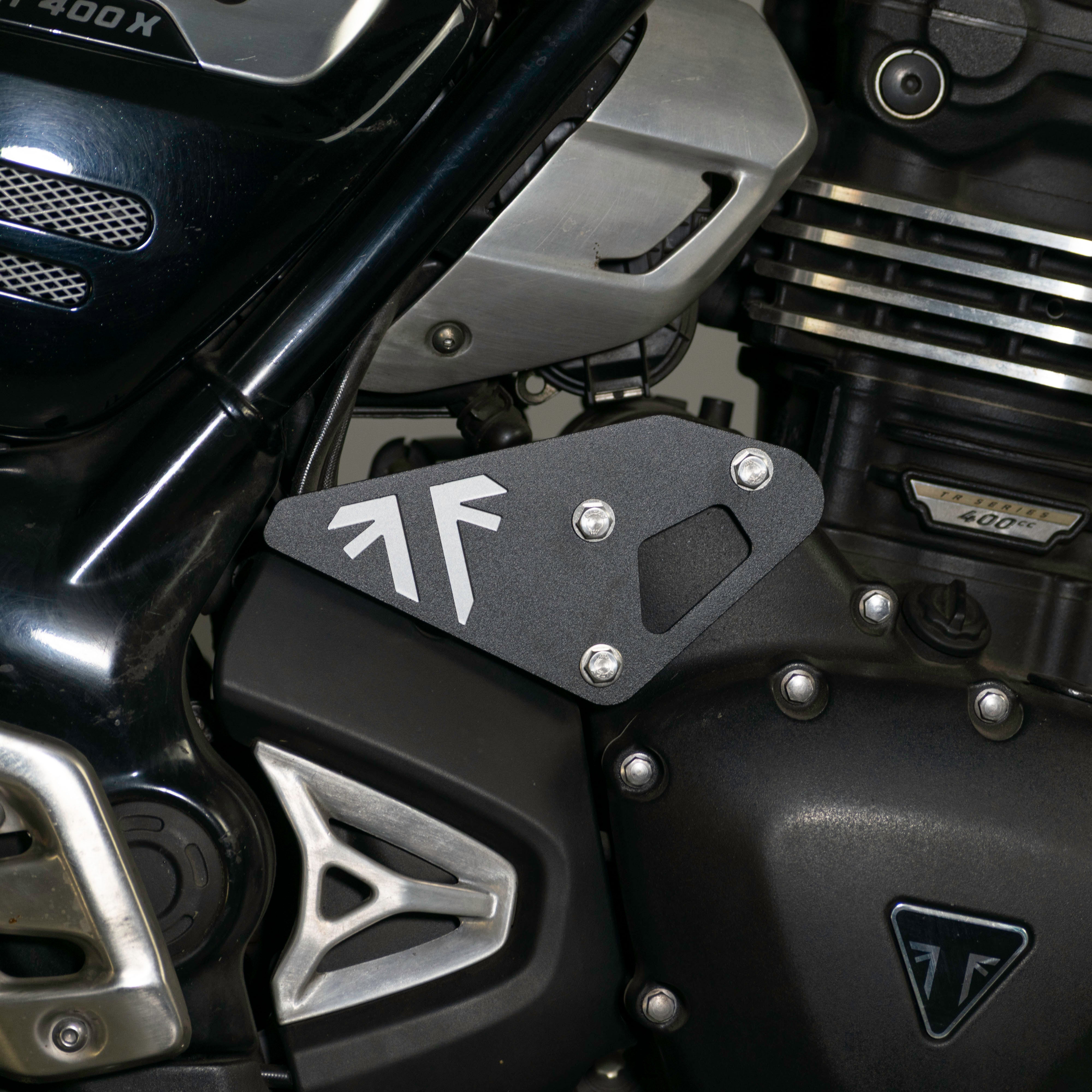 Pyramid Clutch Cable Cover | Matte Black | Triumph Scrambler 400 X 2023>Current-Infill Panels-Pyramid Motorcycle Accessories