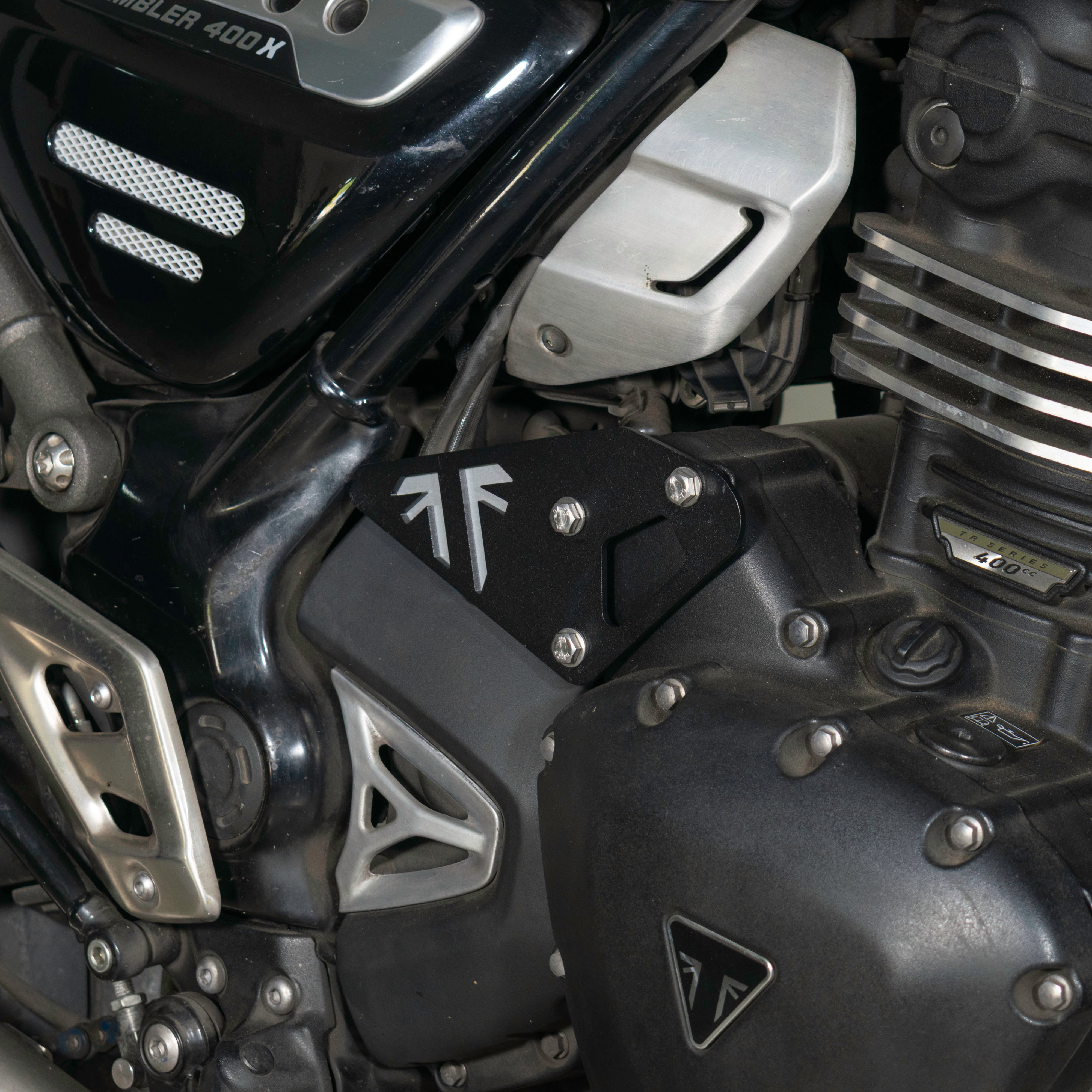 Pyramid Clutch Cable Cover | Matte Black | Triumph Scrambler 400 X 2023>Current-Infill Panels-Pyramid Motorcycle Accessories