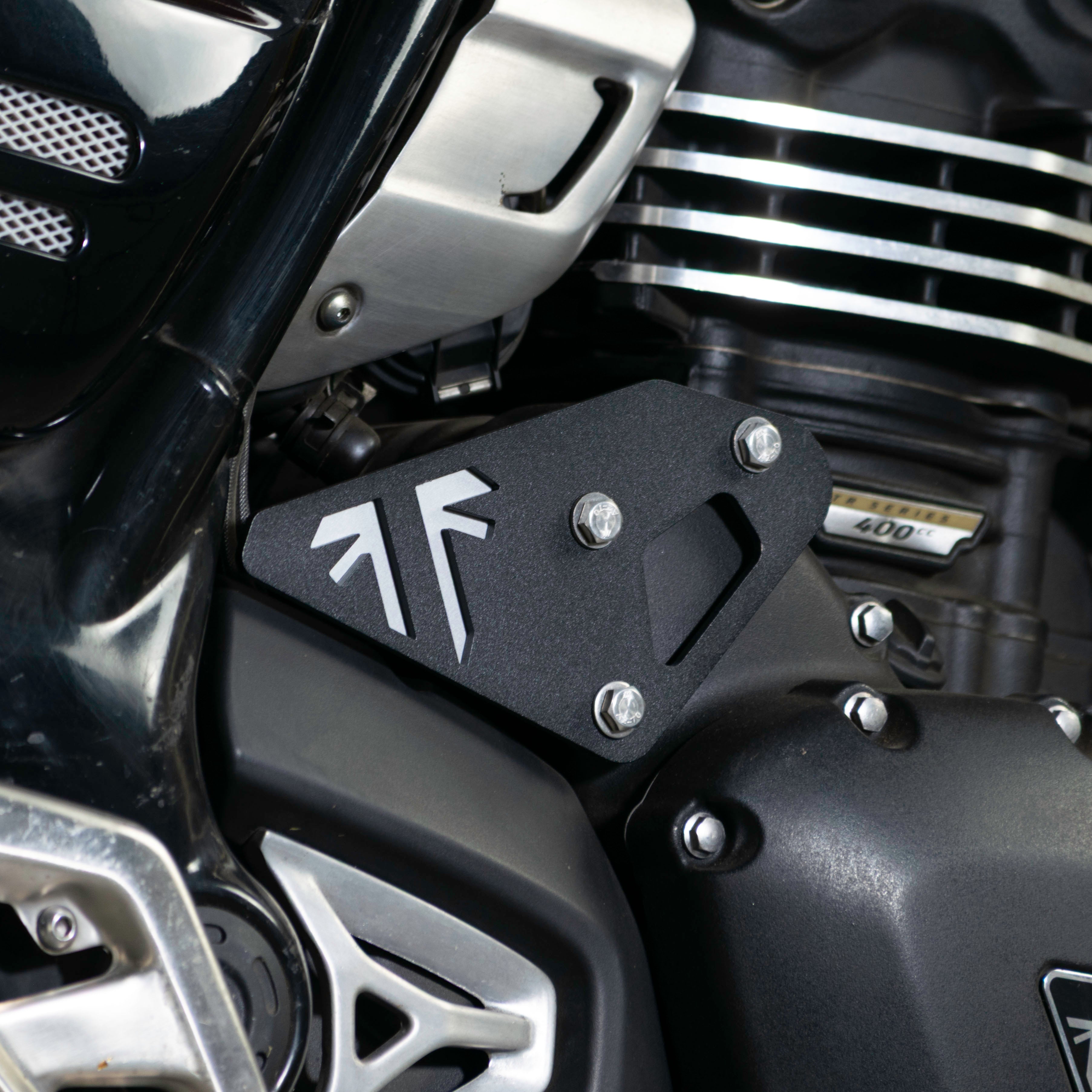 Pyramid Clutch Cable Cover | Matte Black | Triumph Scrambler 400 X 2023>Current-Infill Panels-Pyramid Motorcycle Accessories