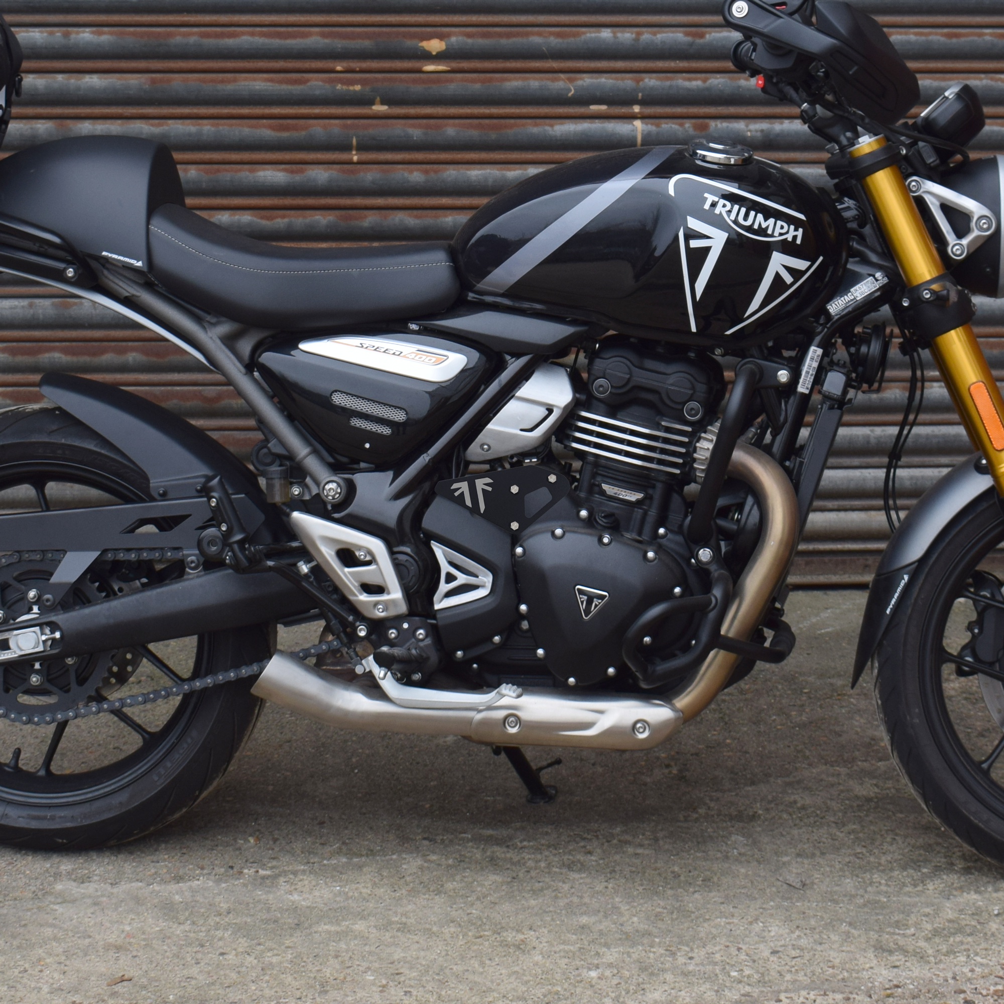 Pyramid Clutch Cable Cover | Matte Black | Triumph Speed 400 2023>Current-Infill Panels-Pyramid Motorcycle Accessories