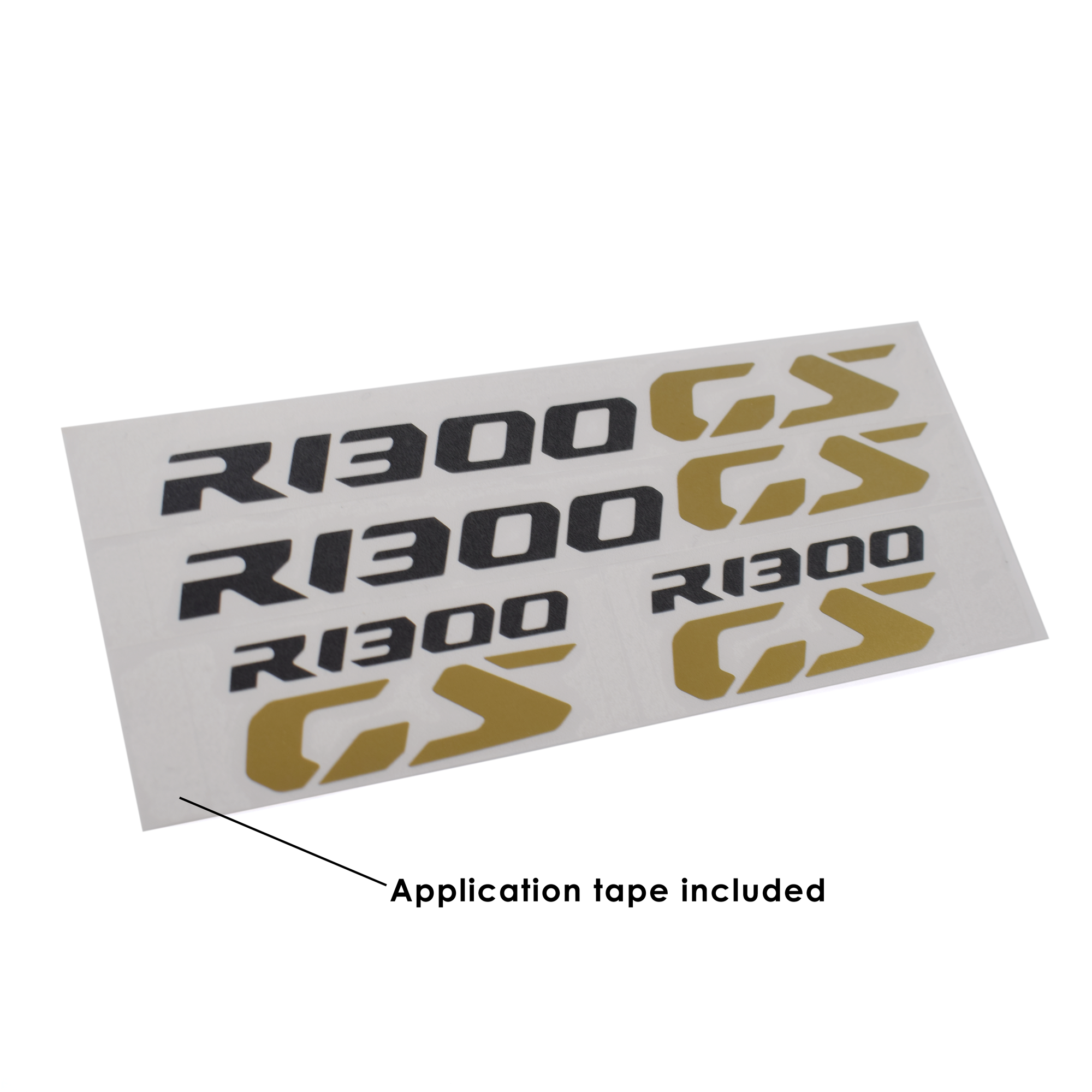 Pyramid Decals | BMW R 1300 GS Logo | Black & Gold | Set Of 4-Decals-Pyramid Motorcycle Accessories