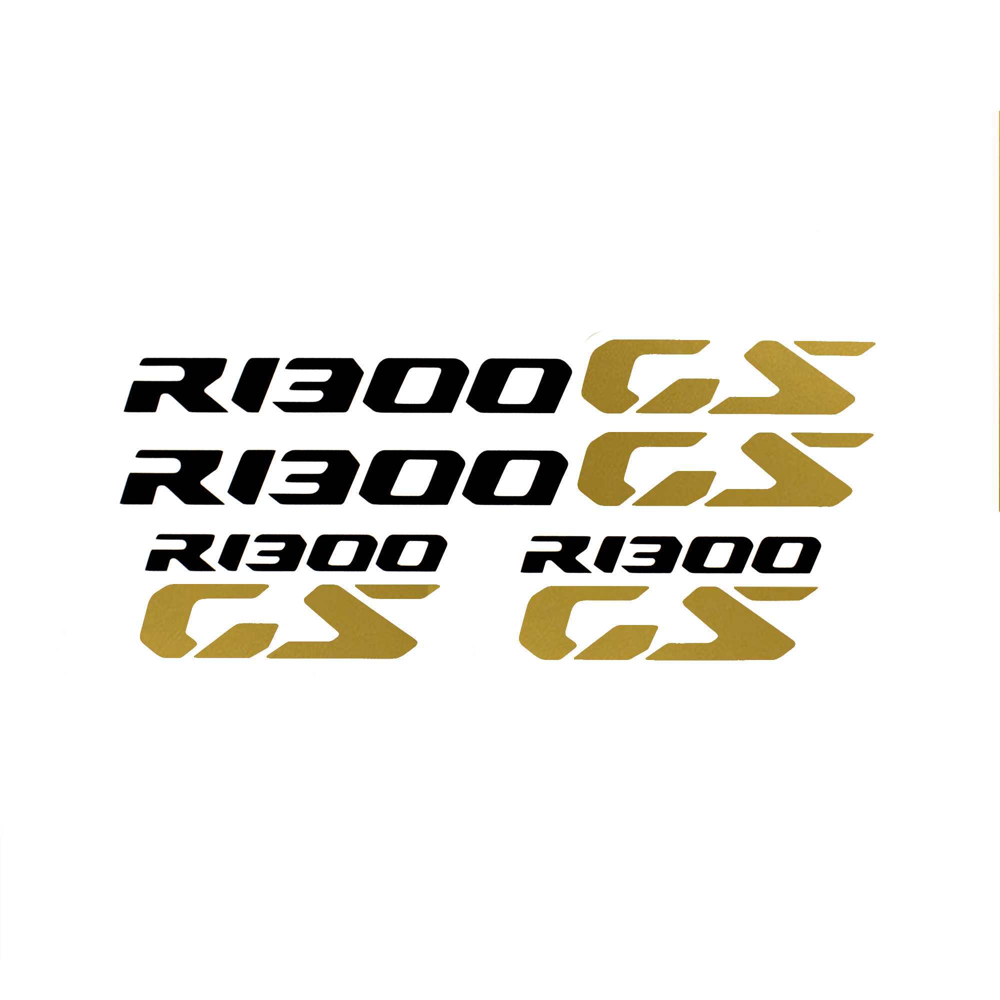 Pyramid Decals | BMW R 1300 GS Logo | Black & Gold | Set Of 4-Decals-Pyramid Motorcycle Accessories