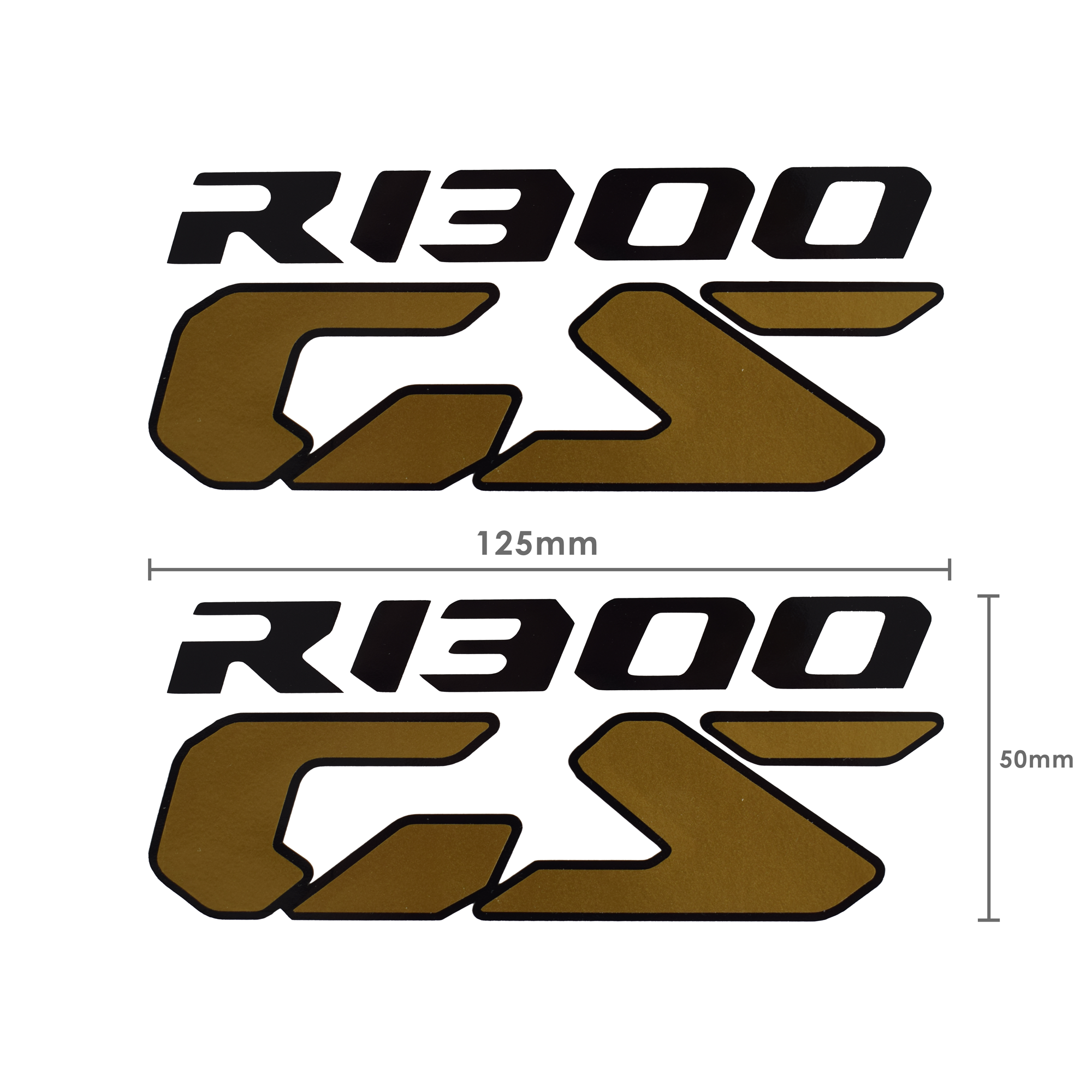 Pyramid Decals | BMW R 1300 GS Logo | Gold | Set Of 2-Decals-Pyramid Motorcycle Accessories
