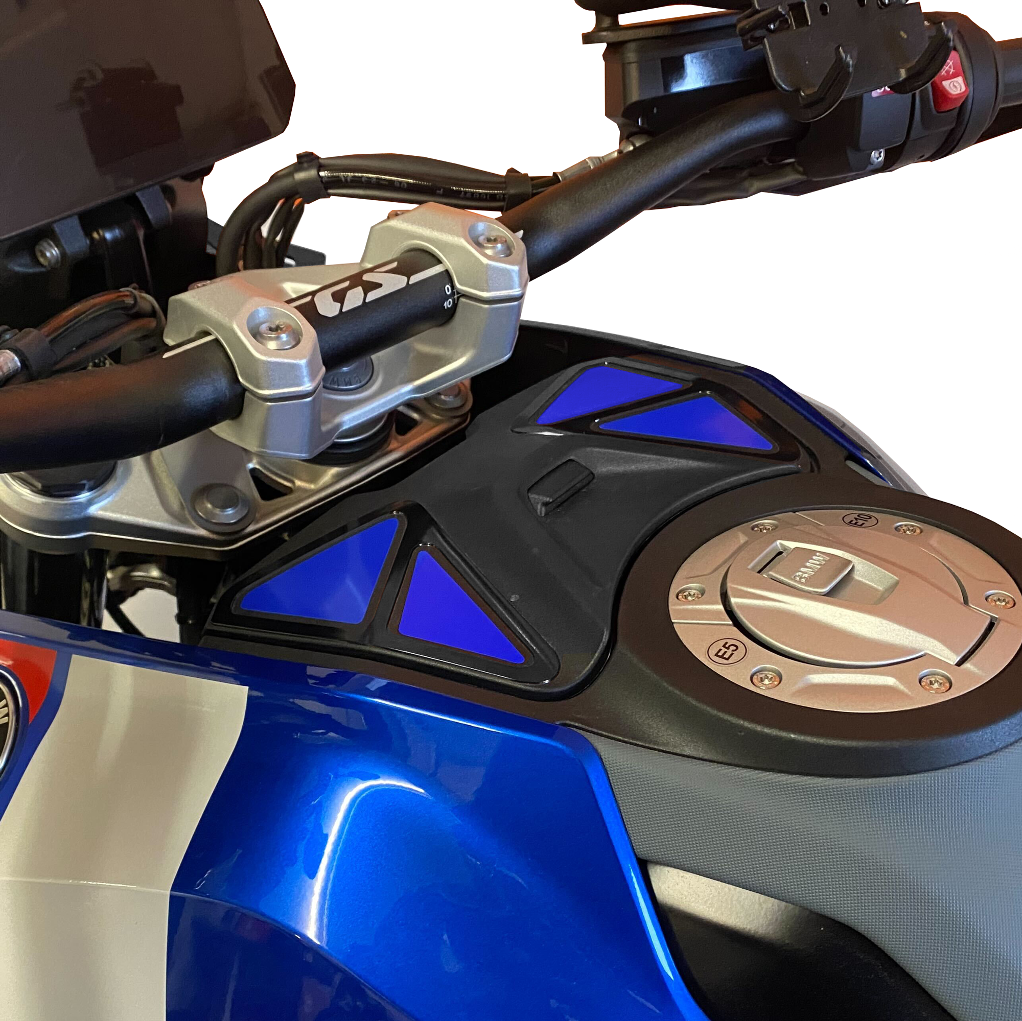 Pyramid Decals | BMW R 1300 GS Storage Compartment Decal Kit | Blue-Decals-Pyramid Motorcycle Accessories