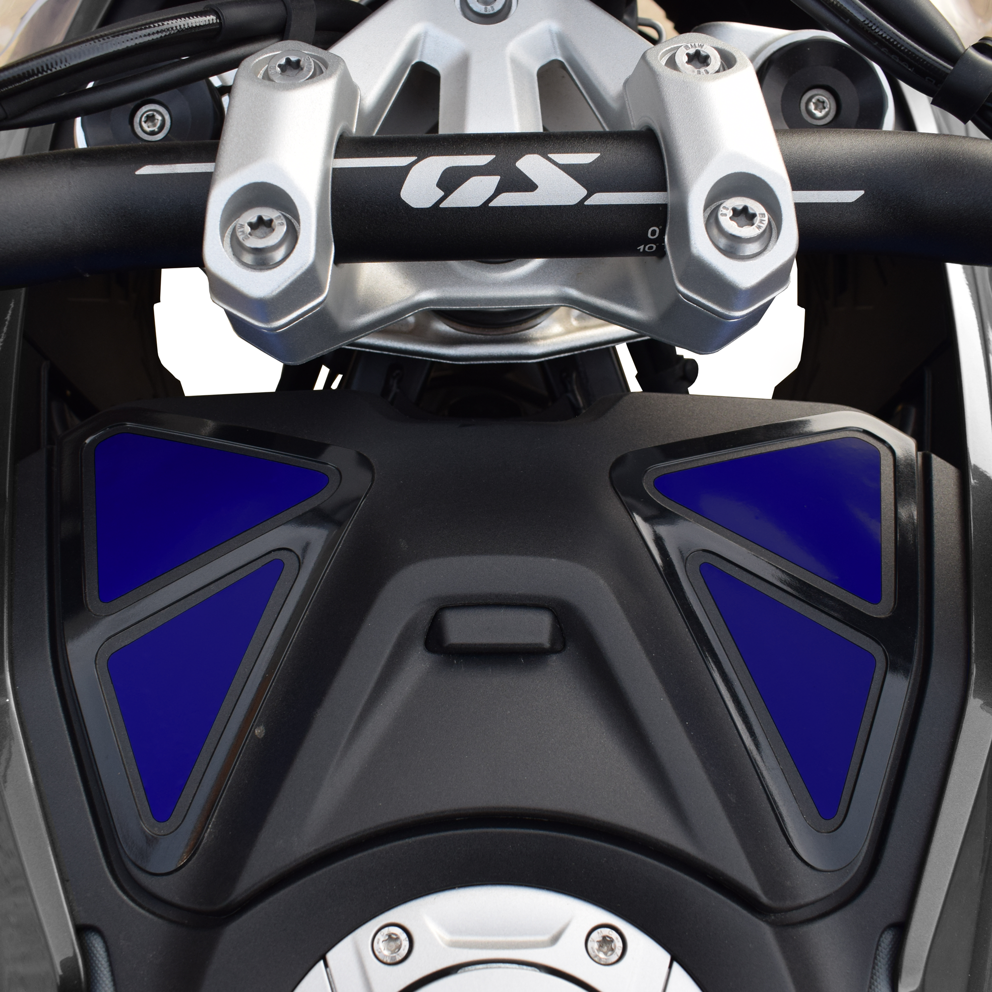 Pyramid Decals | BMW R 1300 GS Storage Compartment Decal Kit | Blue-Decals-Pyramid Motorcycle Accessories