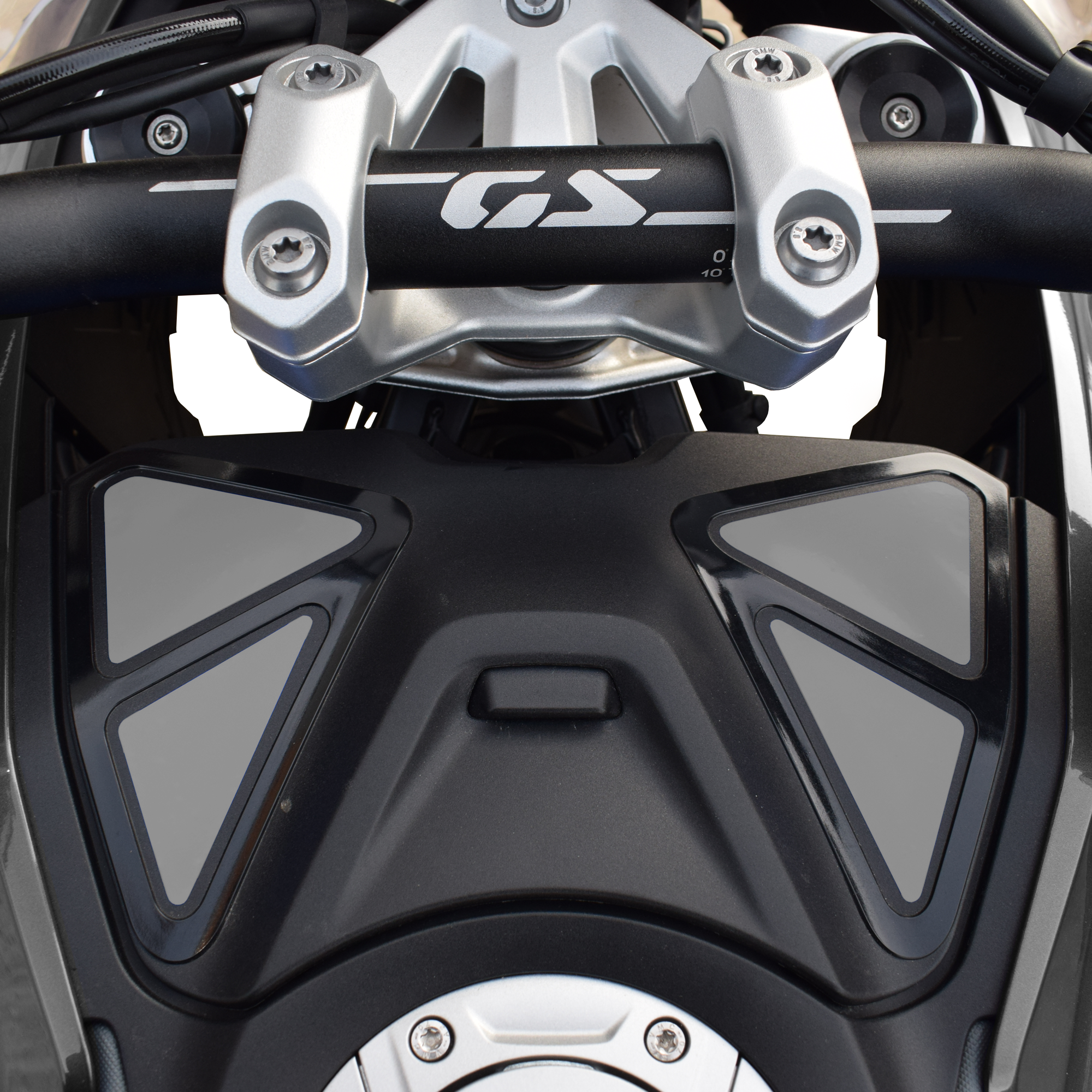 Pyramid Decals | BMW R 1300 GS Storage Compartment Decal Kit | Silver -  Shop name