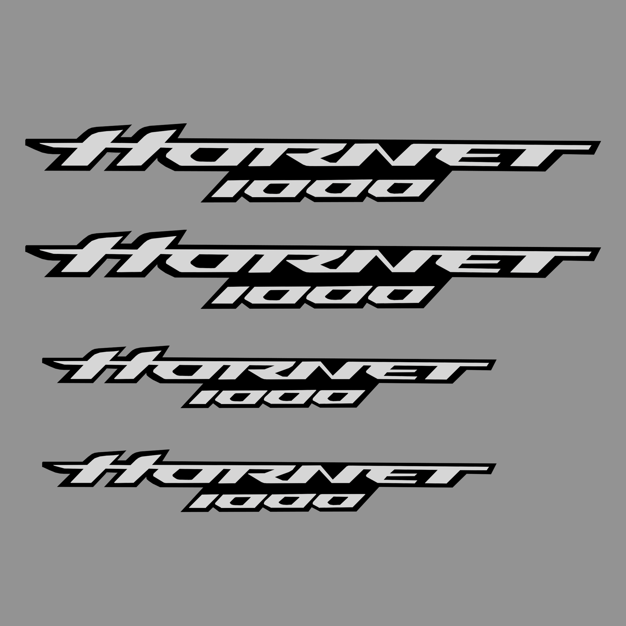 Pyramid Decals - Hornet Logo Set Of 4 | White & Black | Honda CB1000 Hornet 2025>Current -  Shop name