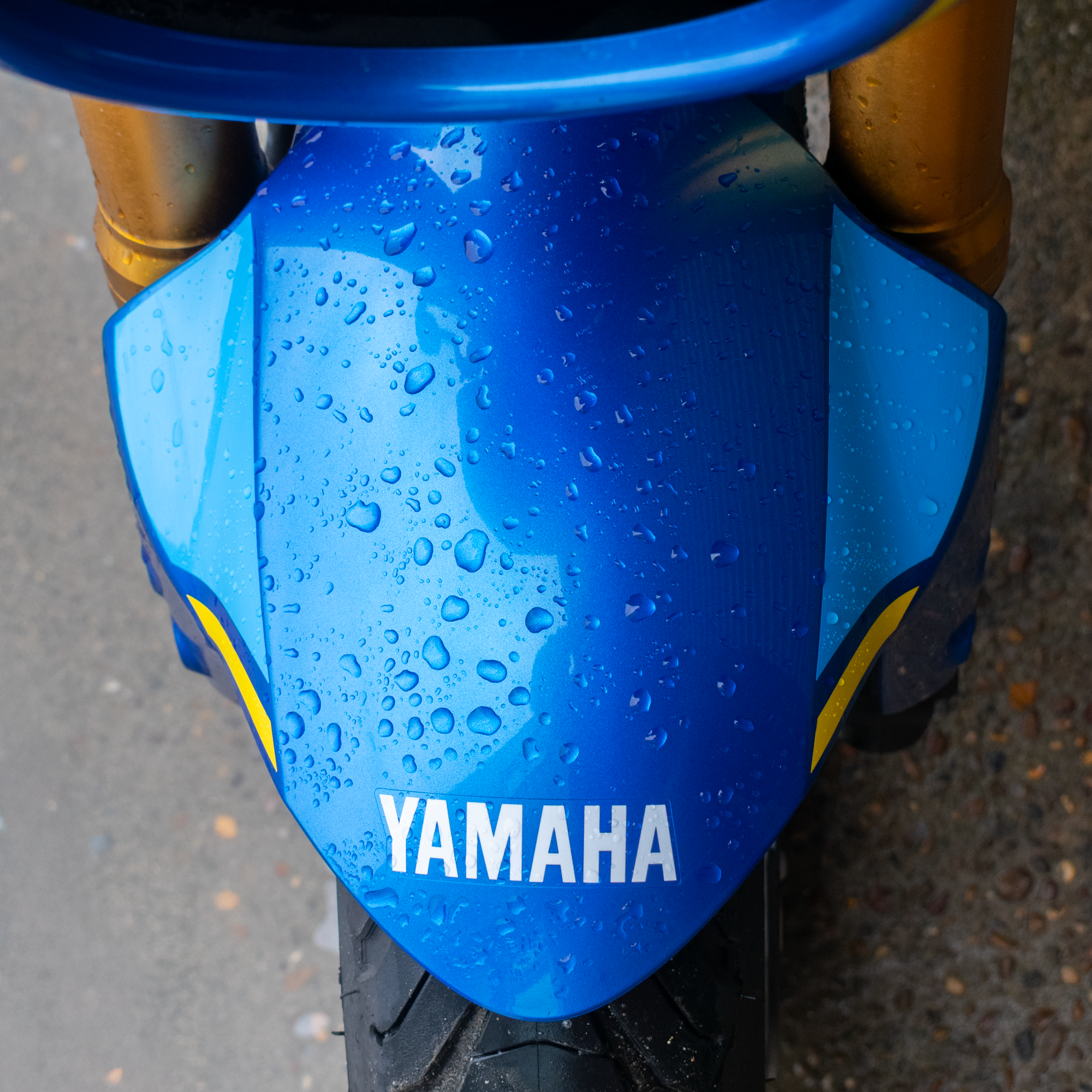 Pyramid Decals | Legend Blue Front Guard Decal | Yamaha XSR 900 2023>Current-Decals-Pyramid Motorcycle Accessories