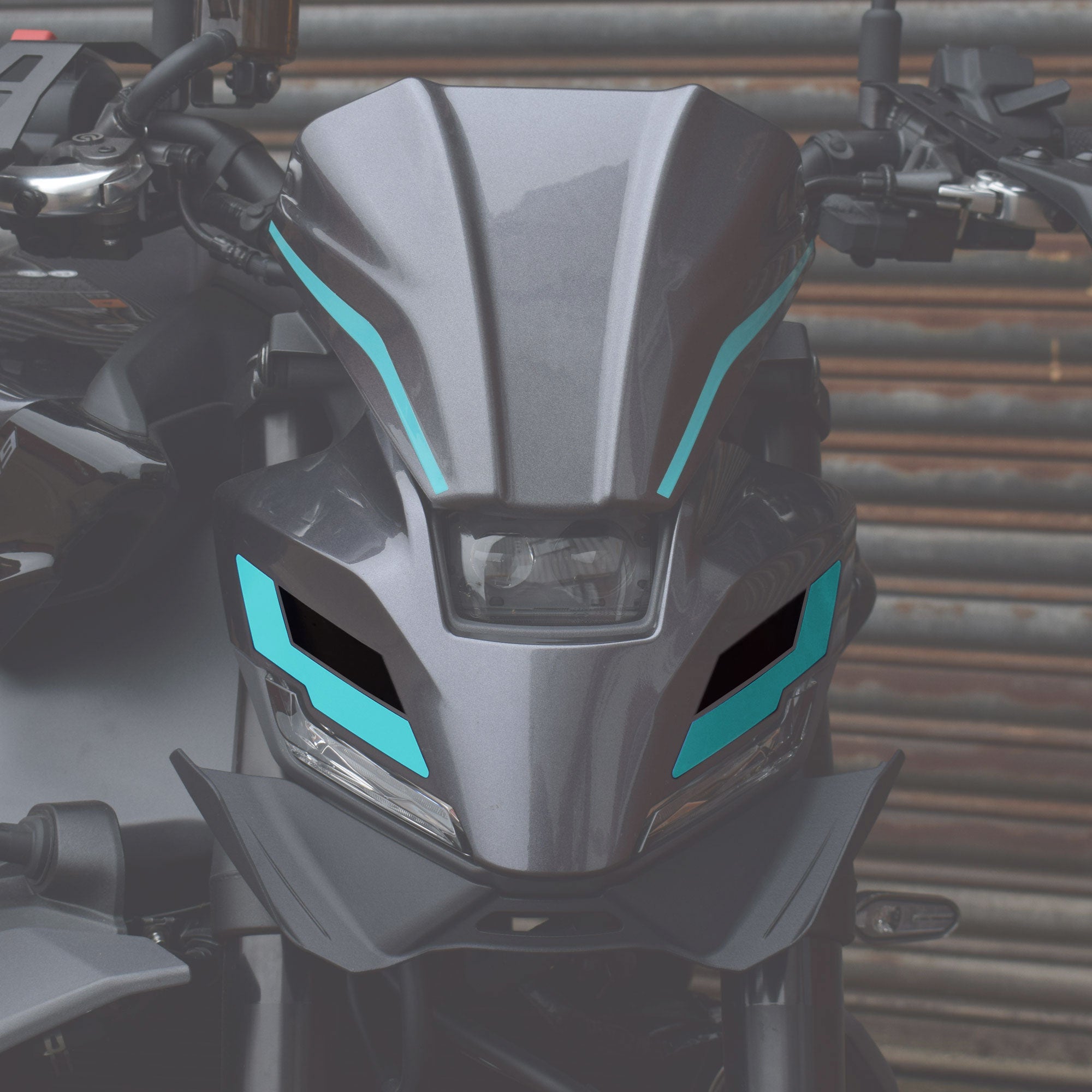 Pyramid Decals | Midnight Cyan Headlight Decal | Yamaha MT-09 2024>Current -   Pyramid Motorcycle Accessories